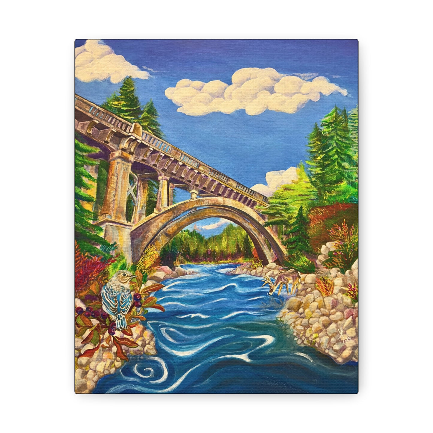 Canvas Wall Art - Rainbow Bridge from Mama Mosaic Artworks