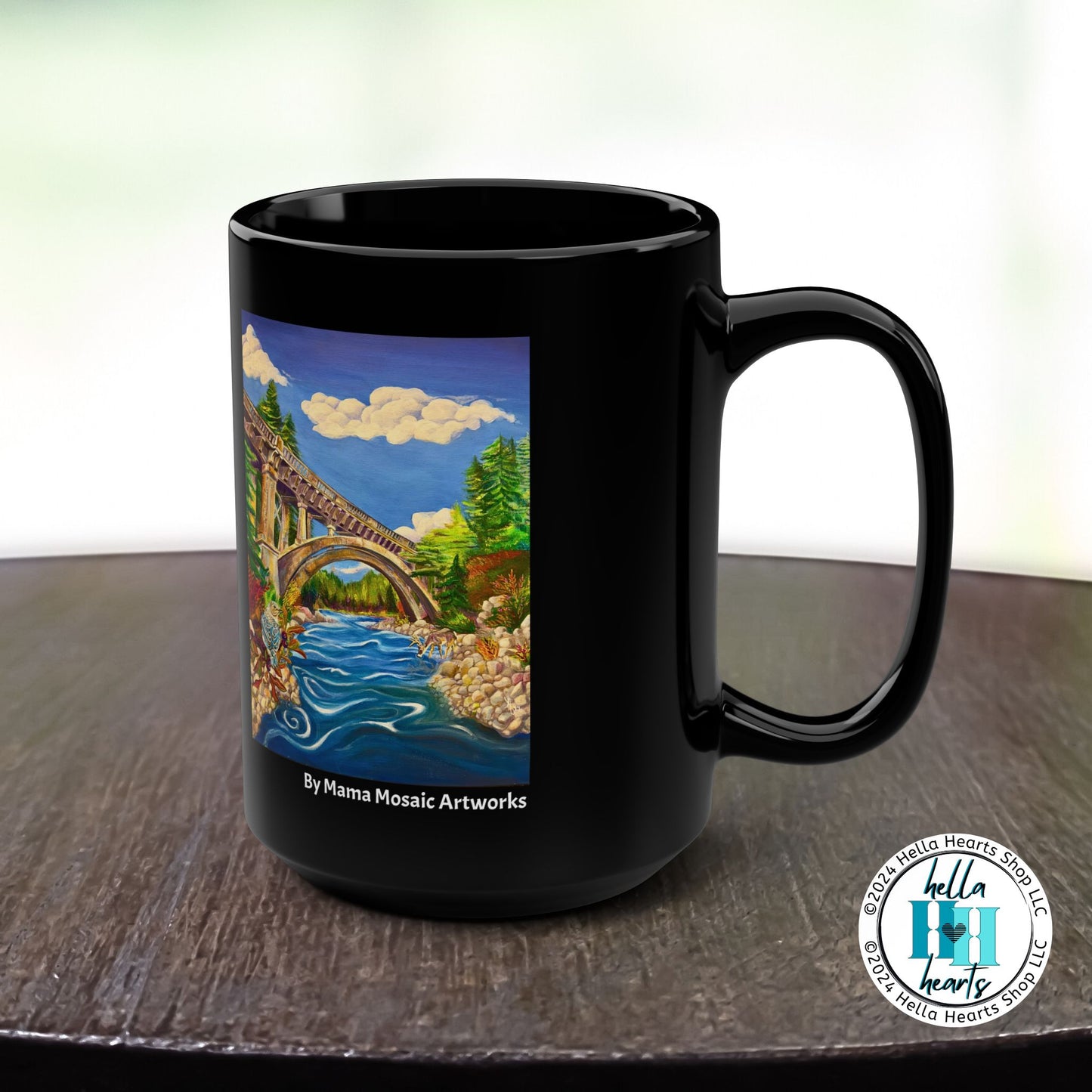 Rainbow Bridge Mug - Original Art, Rainbow Bridge, Idaho, from Mama Mosaic Artworks