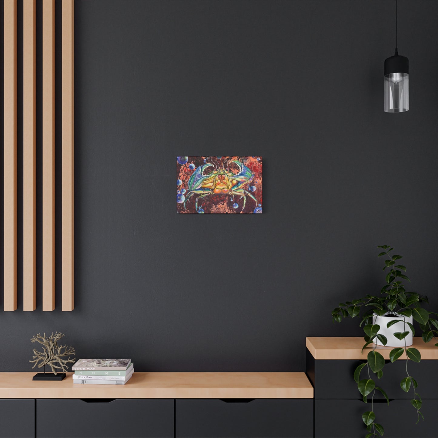 Crab on a Thermal Vent Canvas Wall Art