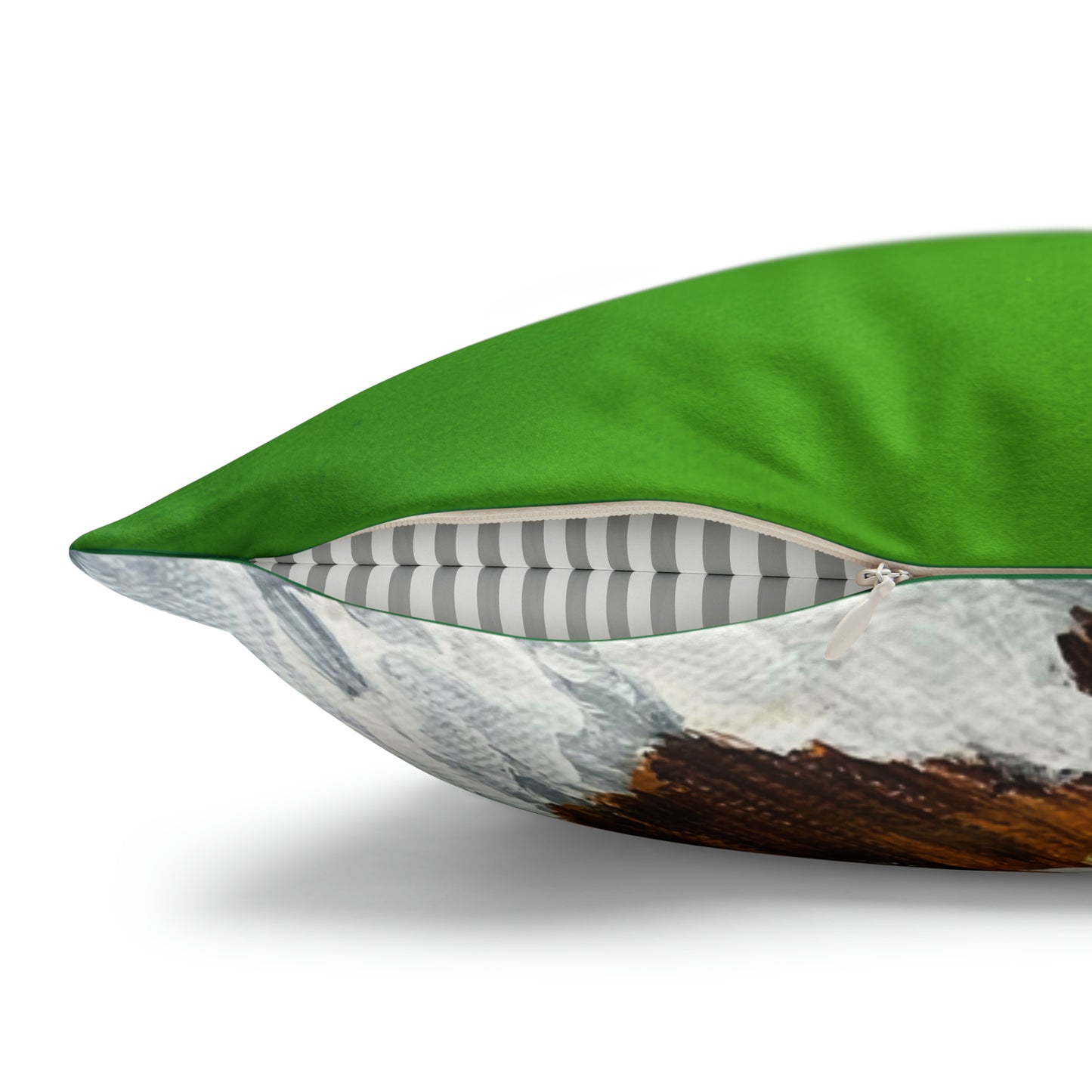 Kingfisher Throw Pillow Cover - Faux Suede - 3 Sizes - Read More Optical Kingfisher from Mama Mosaic Artworks