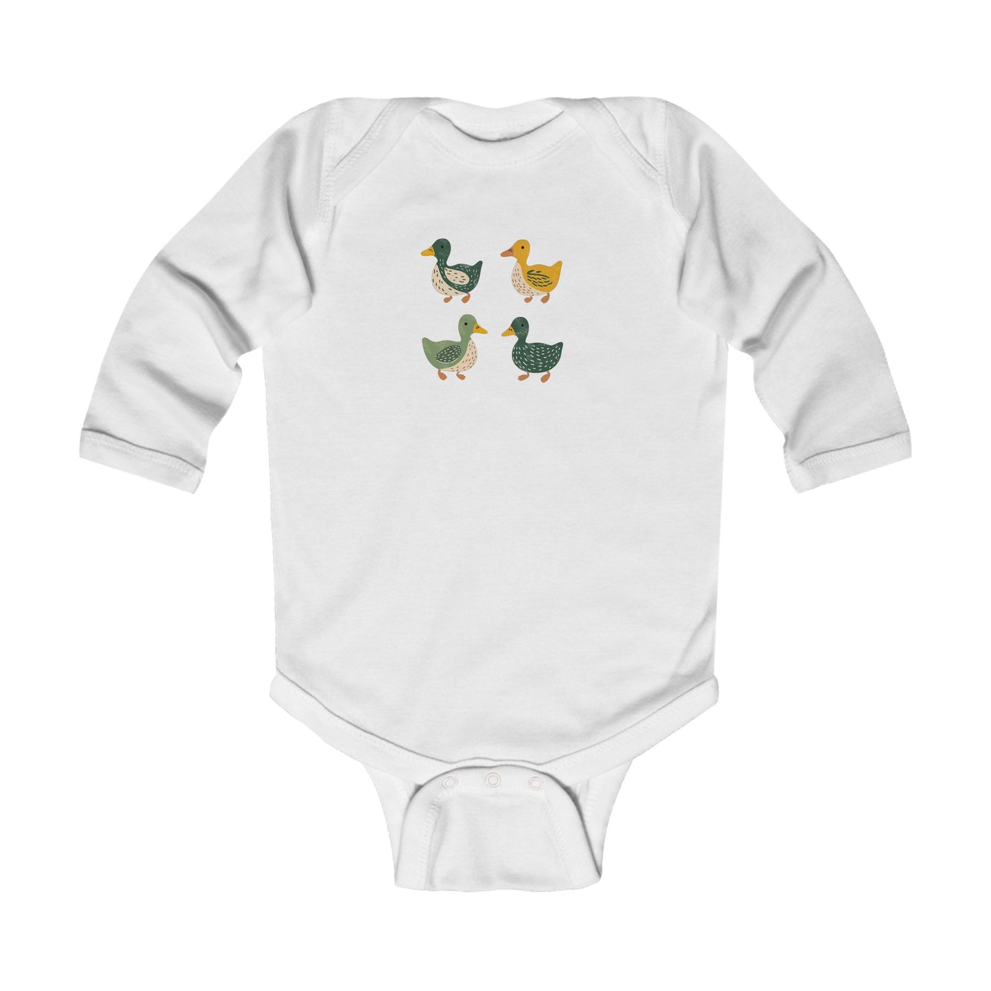Ducks Infant Bodysuit - Eugene Oregon Folk Art Retro Duck Lover