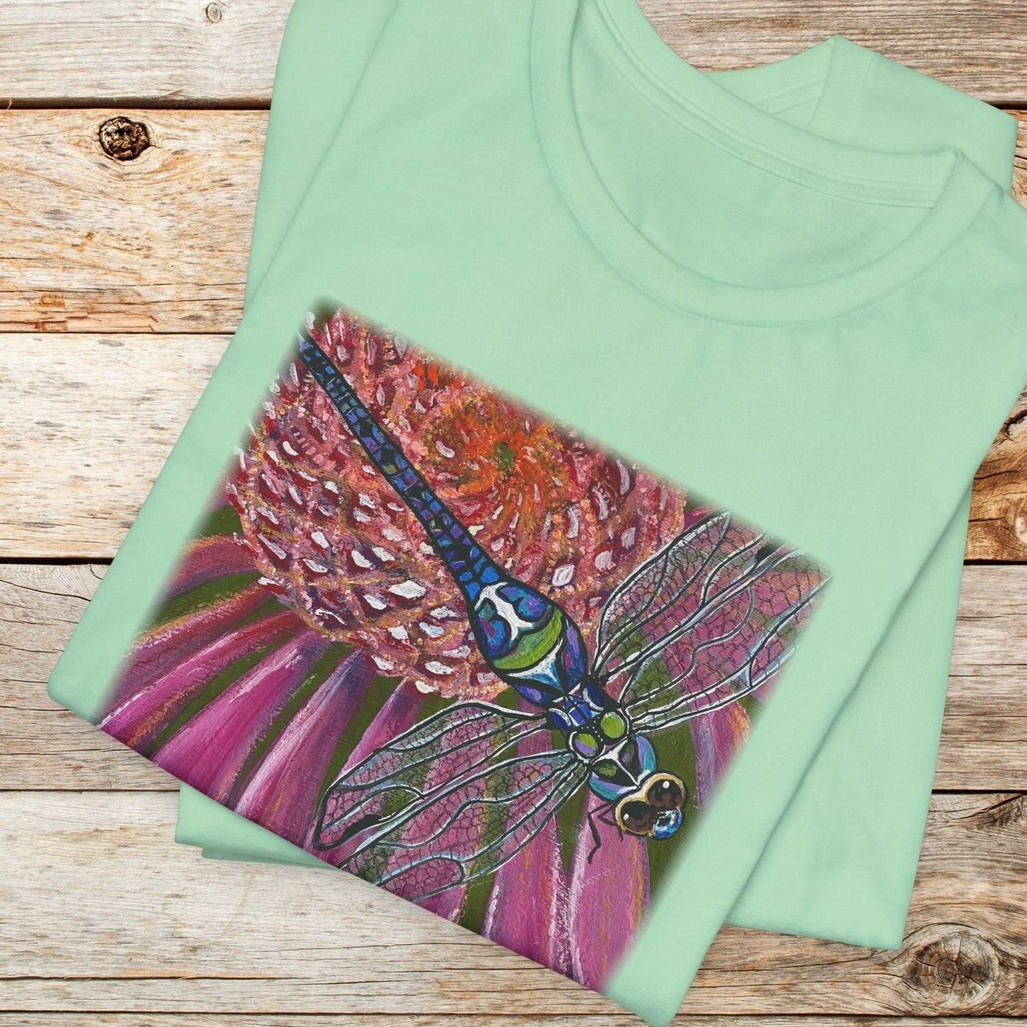 Dragonfly TShirt - Garden Jewel from Mama Mosaic Artworks - Unisex Crew
