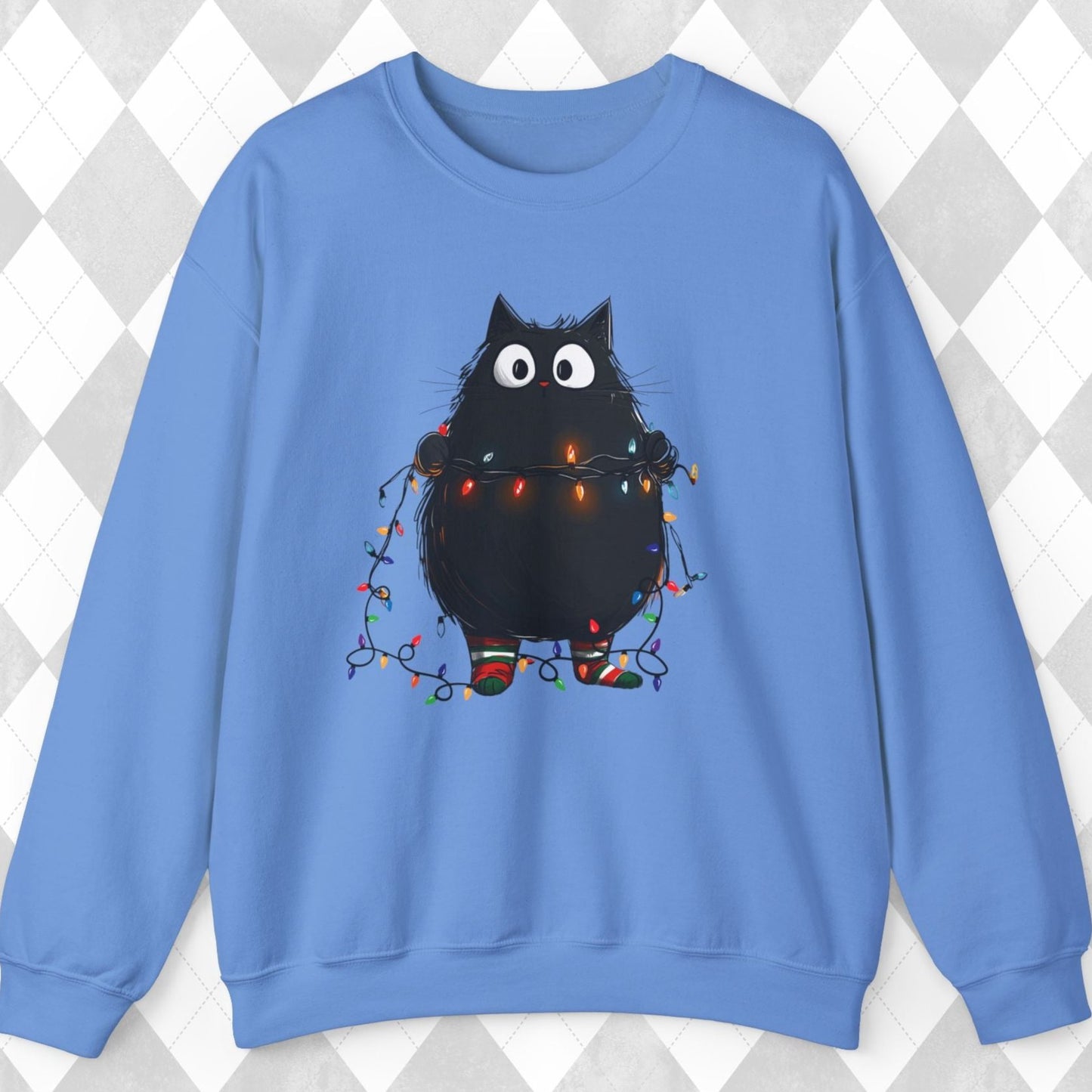 Christmas Cat Sweatshirt Unisex Crew