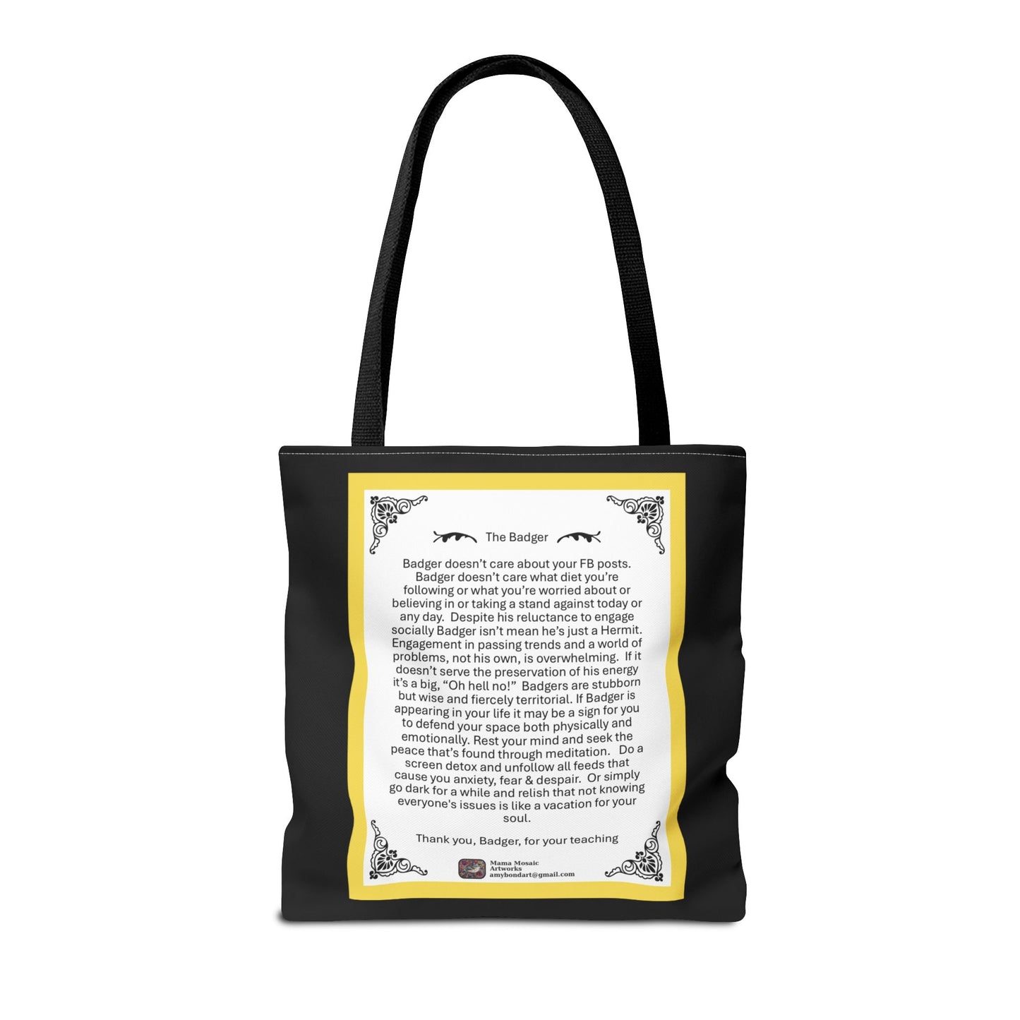 Tarot The Badger Tote Bag