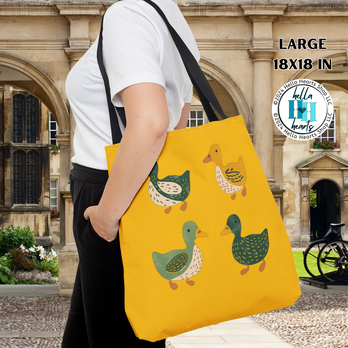 Ducks Tote Bag - Eugene Oregon Bag - Water Resistant Tote - 3 Sizes