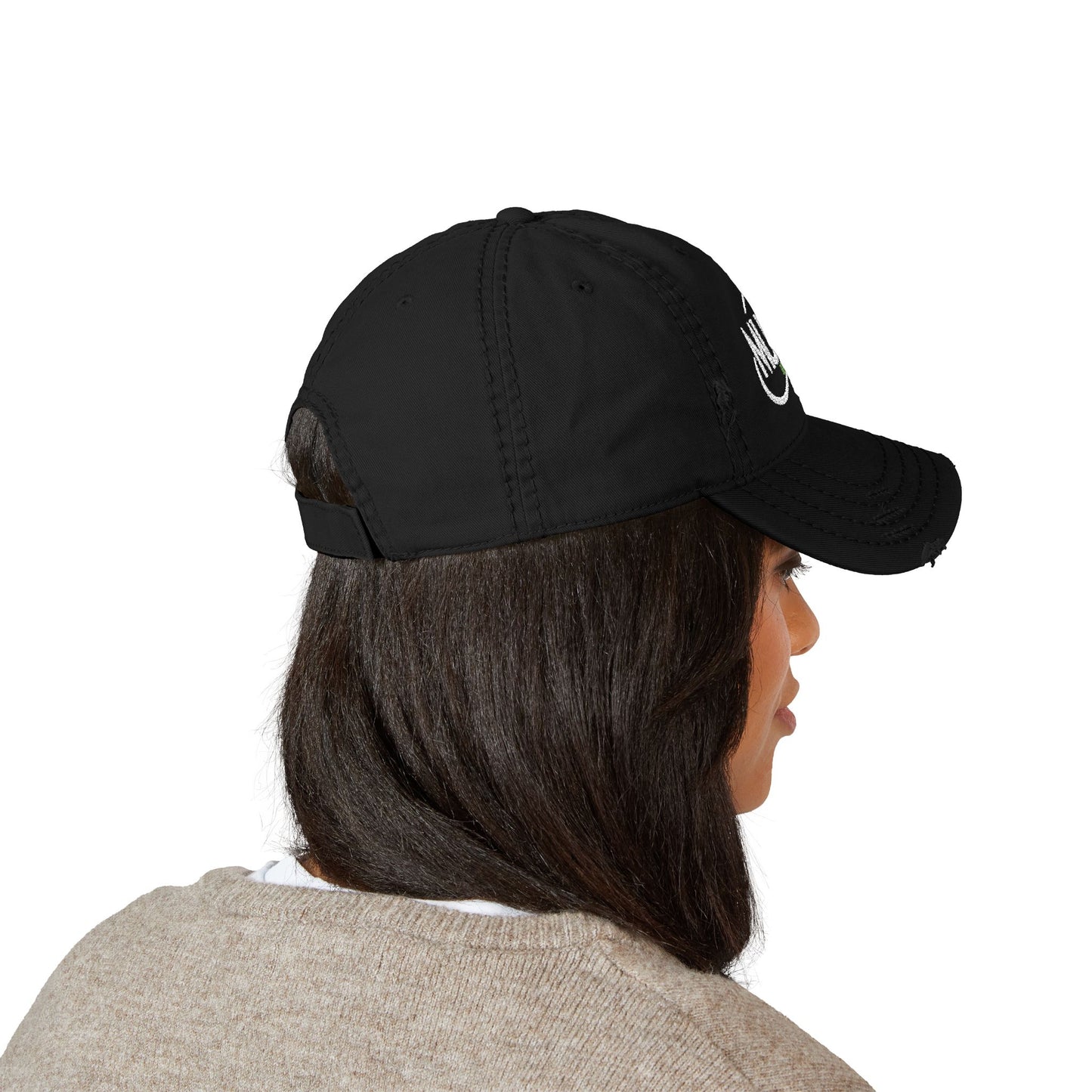 MUFON Distressed Dad Hat with Embroidery