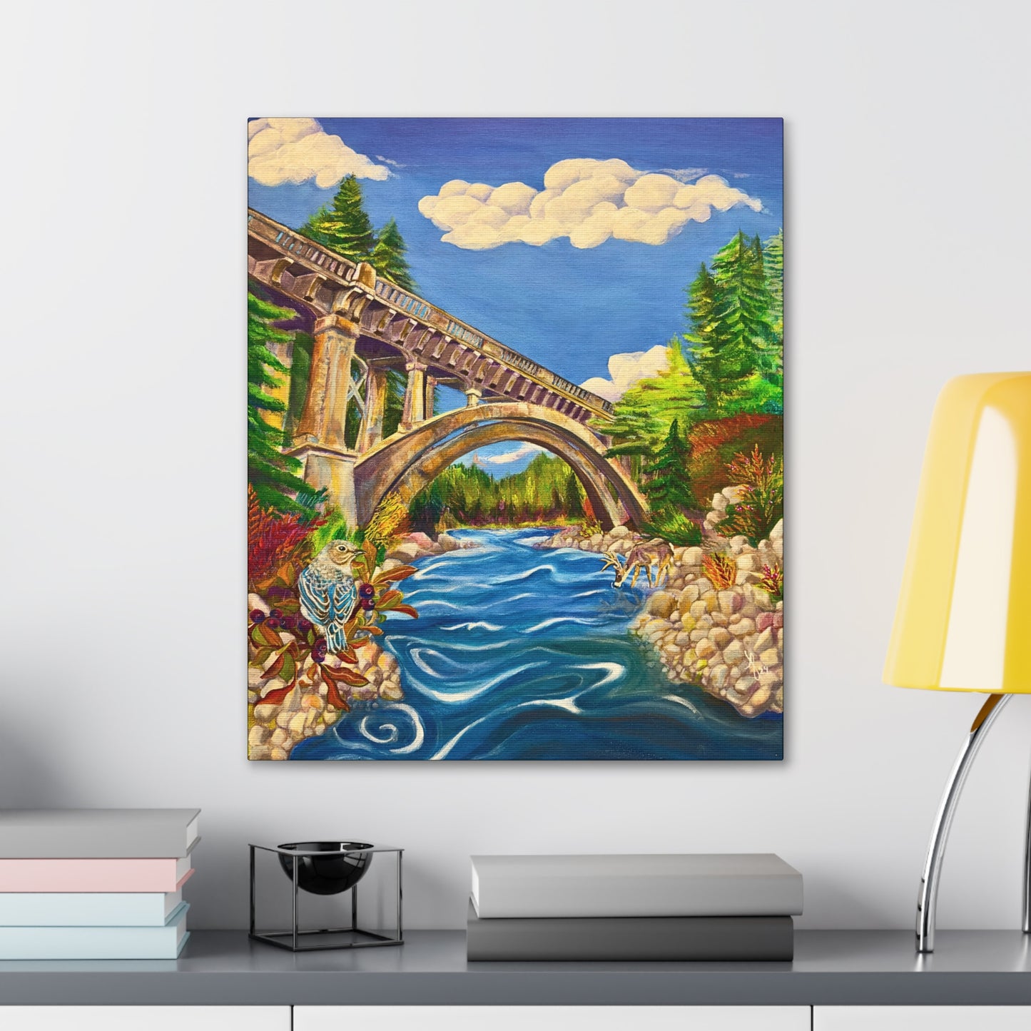 Canvas Wall Art - Rainbow Bridge from Mama Mosaic Artworks
