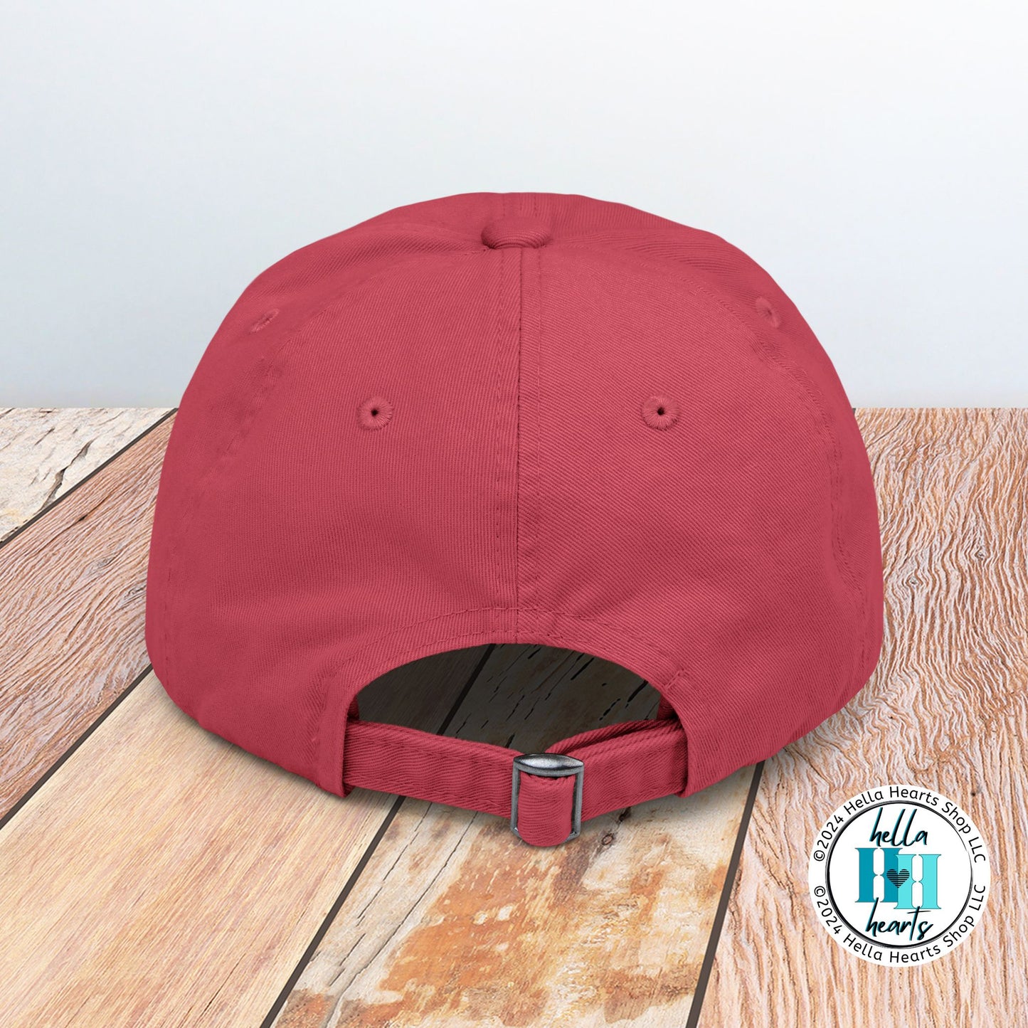 Queen of Hearts with Crown Distressed Cap - Adjustable