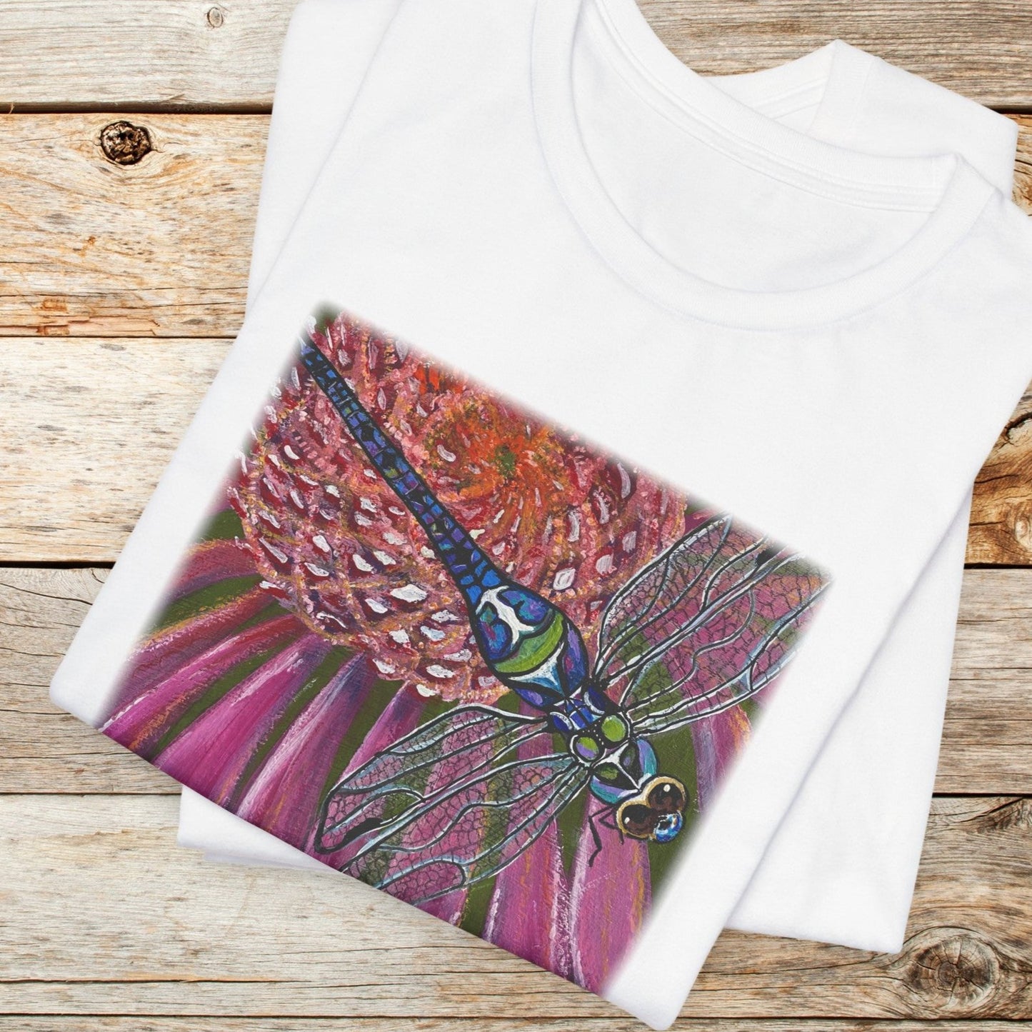 Dragonfly TShirt - Garden Jewel from Mama Mosaic Artworks - Unisex Crew