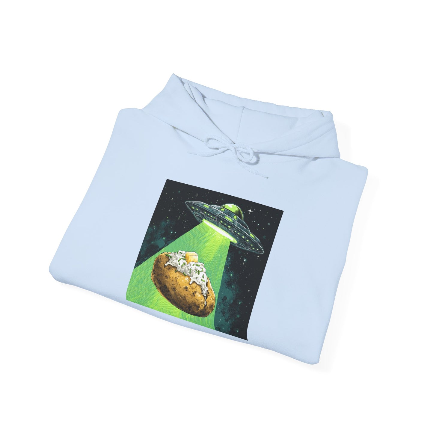 Alien Idaho Baked Potato UFO Hooded Sweatshirt, Unisex
