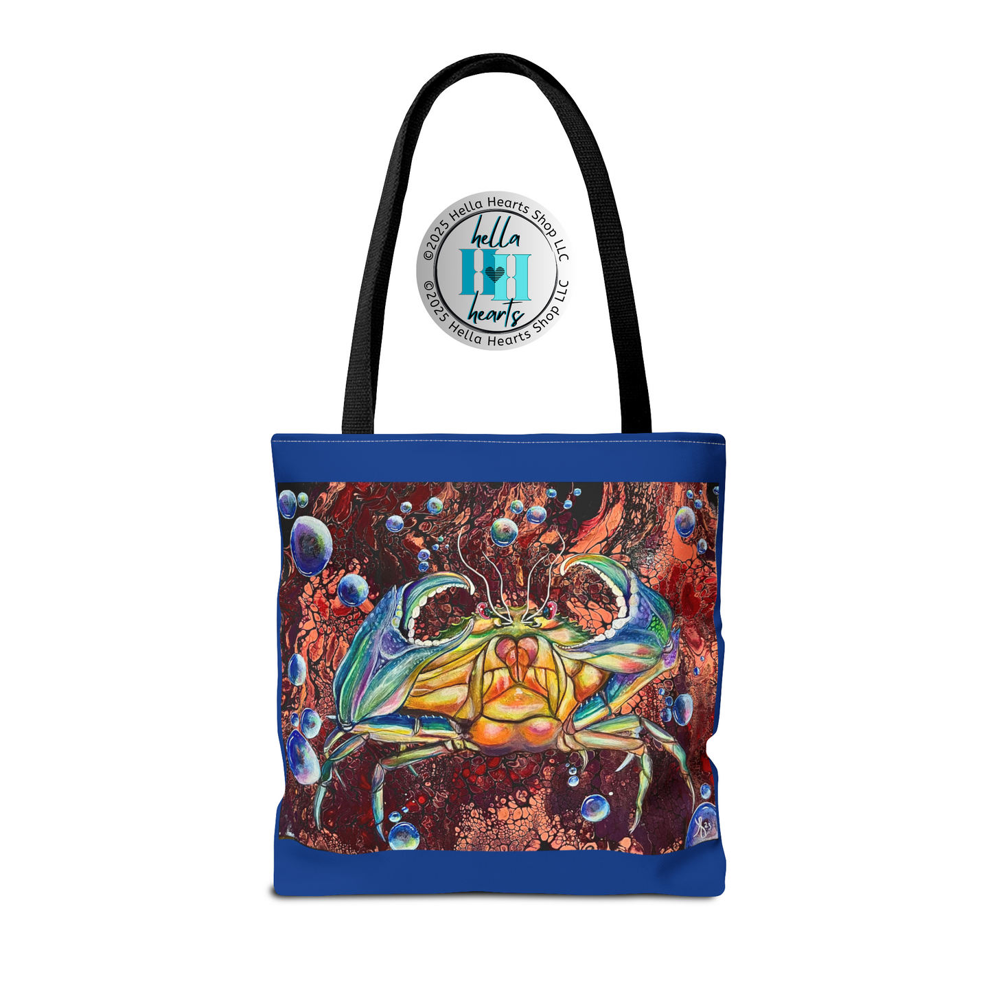 Crab Tote Bag - Original Art, Crab On A Therm Vent from Mama Mosaic Artworks