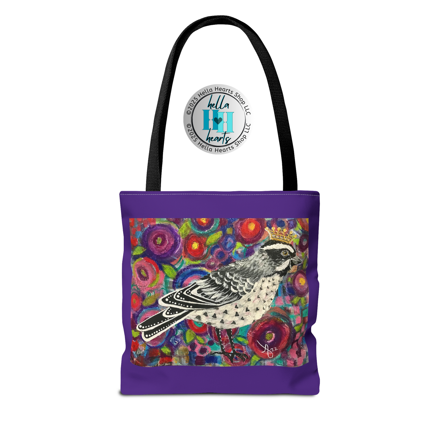 Sparrow Tote Bag - Original Art, Crowned Sparrow from Mama Mosaic Artworks - 3 Sizes