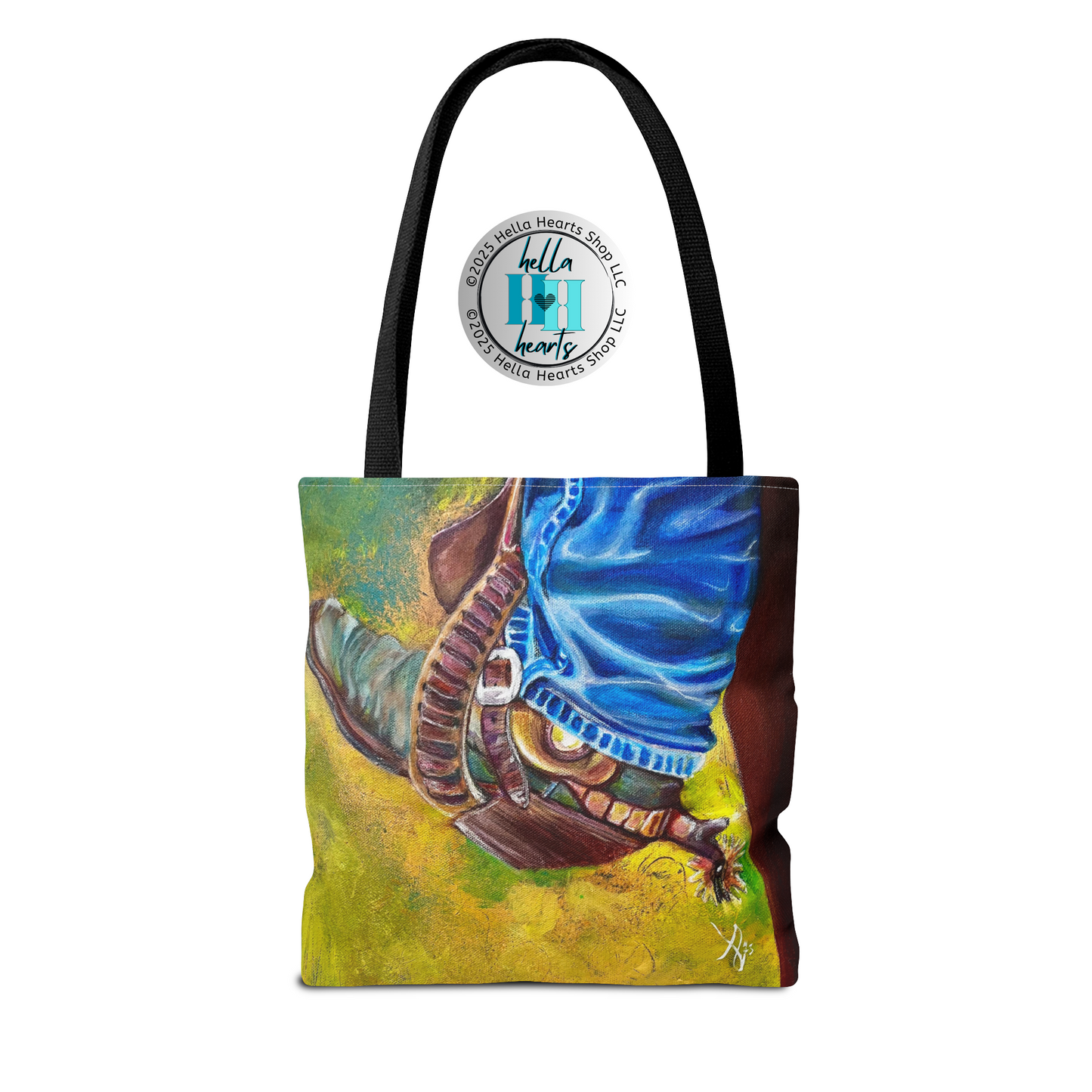 Cowboy Boot Tote Bag - Original Art, Old Boot from Mama Mosaic Artworks - 3 Sizes