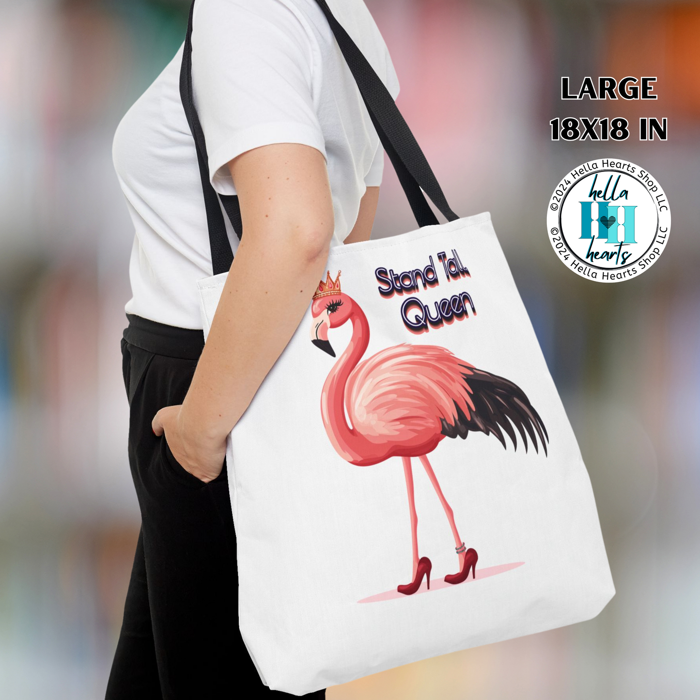Flamingo Tote Bag - Water Resistant Tote 3 Sizes