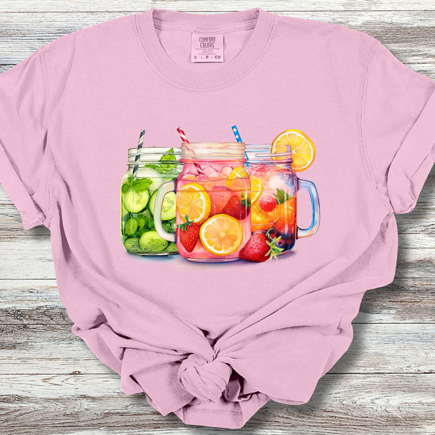 Mason Jar Summertime Drinks Comfort Colors Unisex TShirt