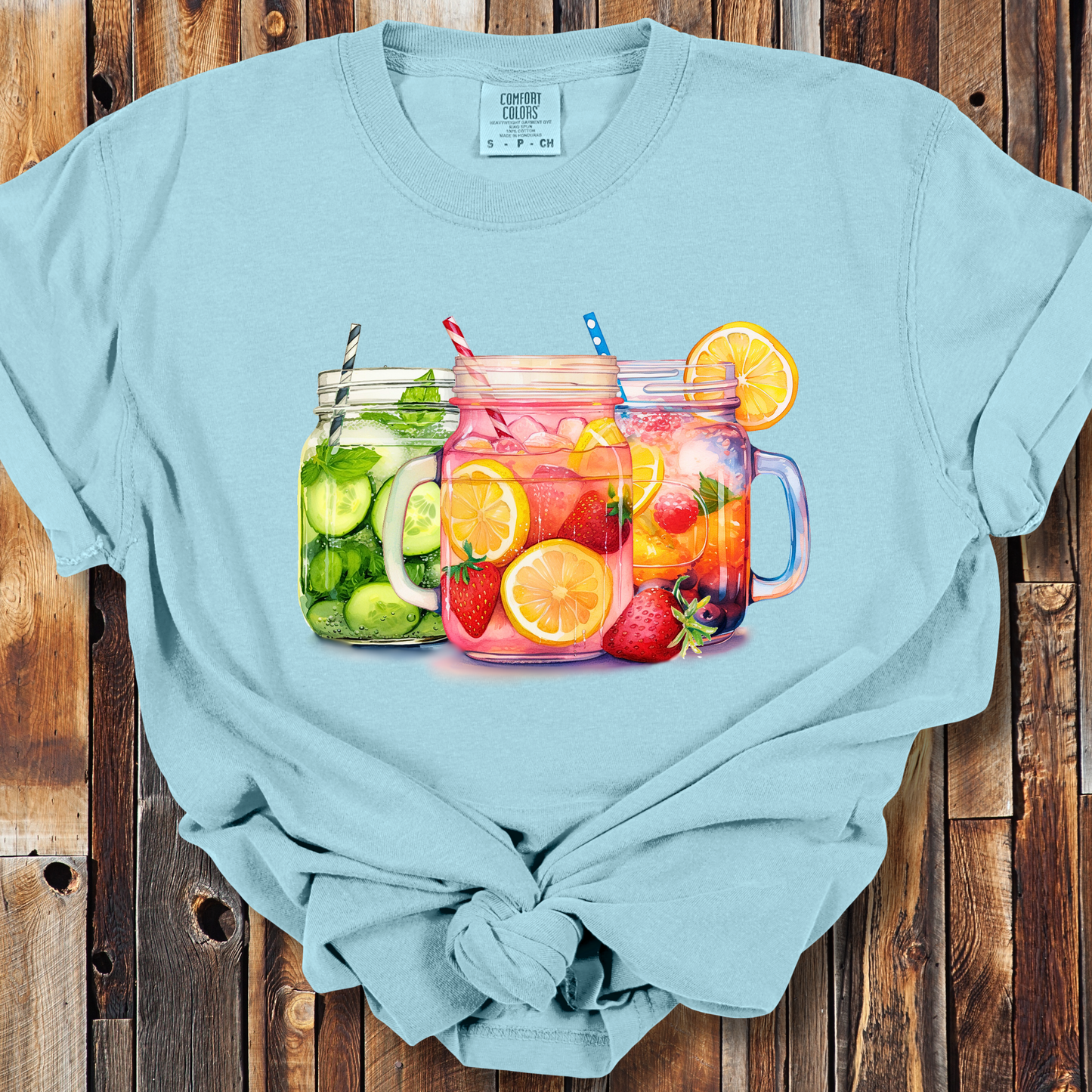 Mason Jar Summertime Drinks Comfort Colors Unisex TShirt