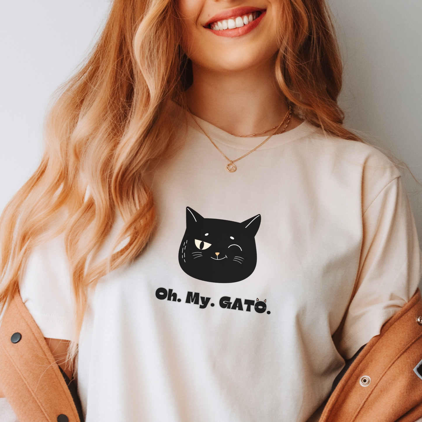 Black Cat TShirt - Oh My Gato Unisex Crew