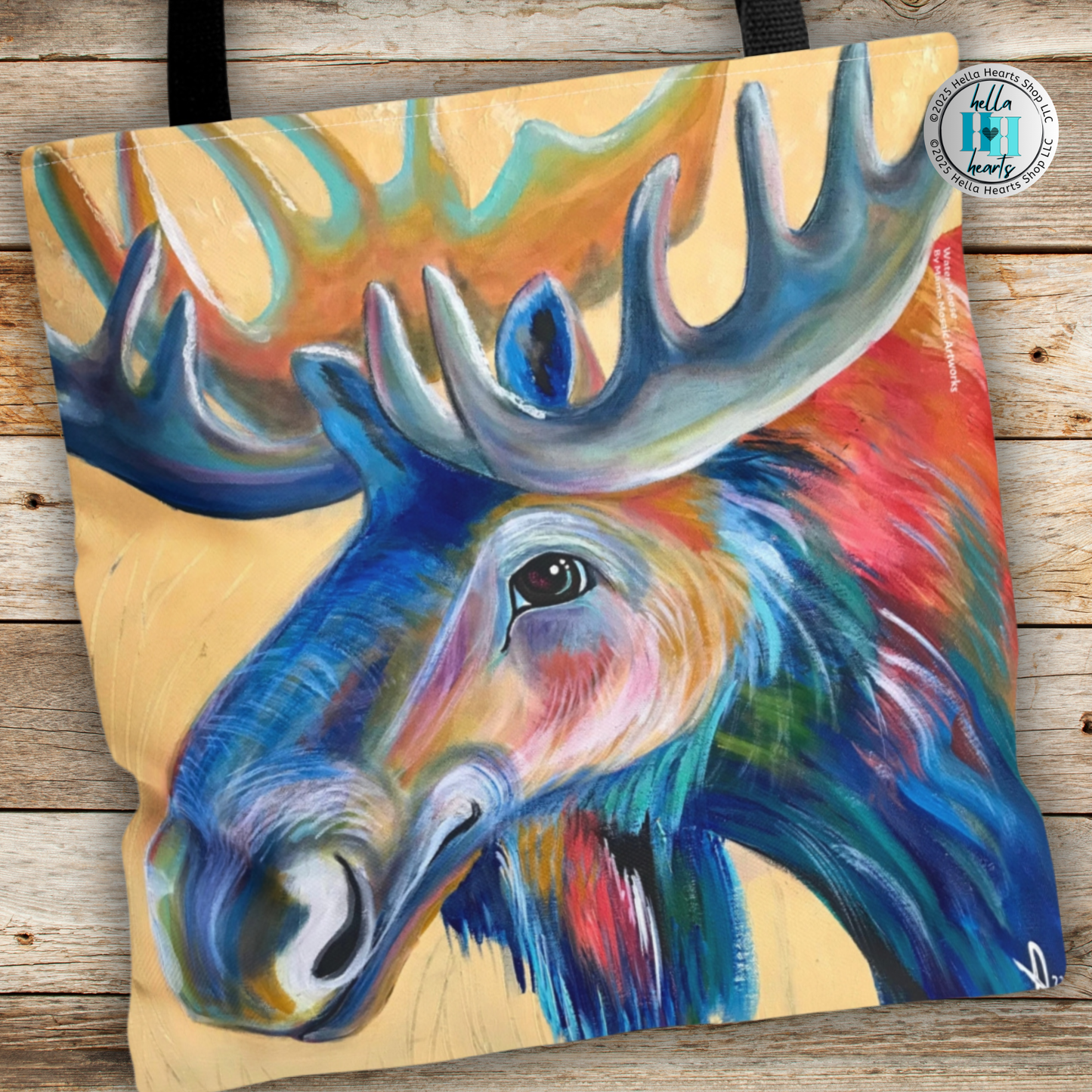 Moose Tote Bag - Original Art, Water Moose from Mama Mosaic Artworks - 3 Sizes