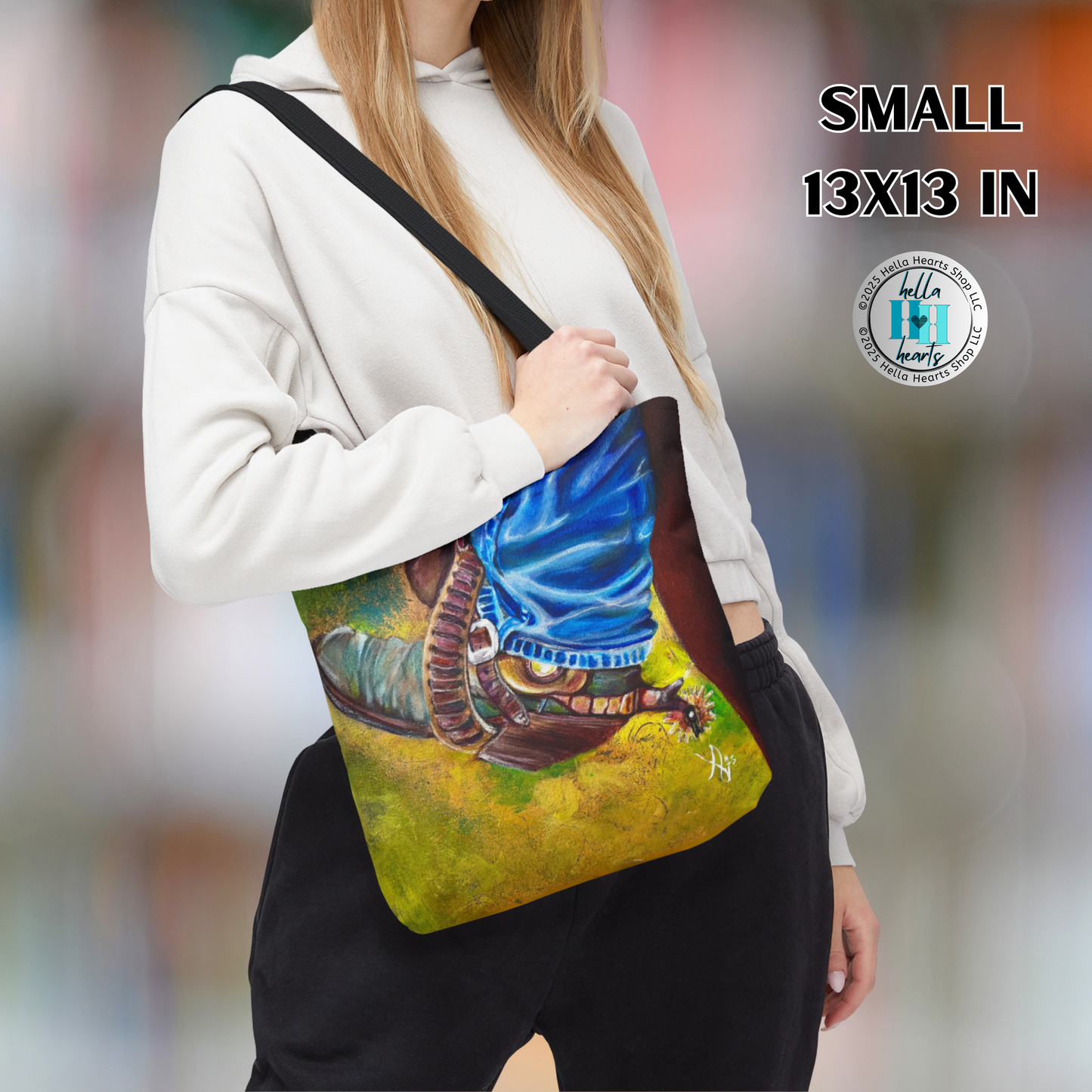 Cowboy Boot Tote Bag - Original Art, Old Boot from Mama Mosaic Artworks - 3 Sizes