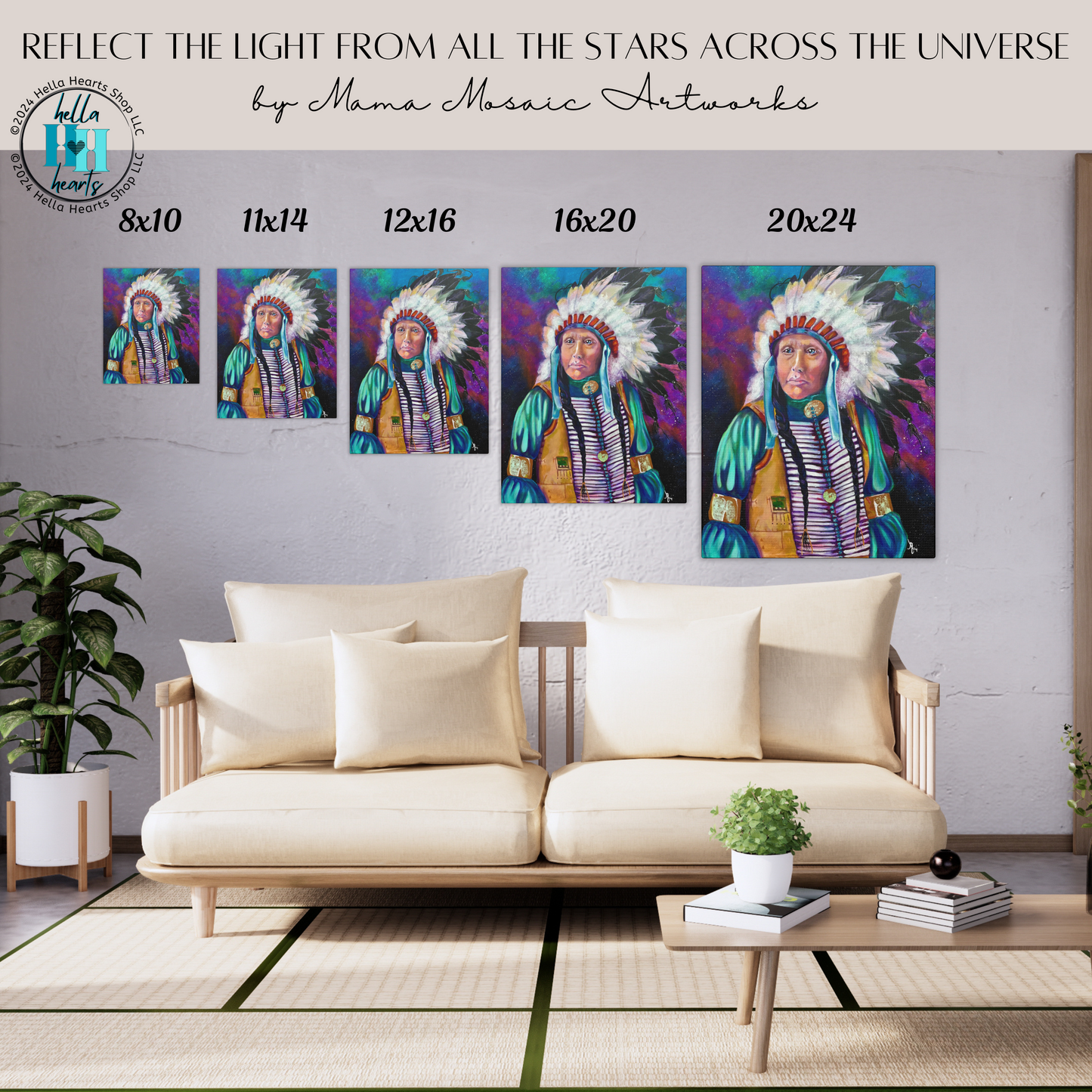 Fine Art Canvas - Reflect the Light From All the Stars Across the Universe from Mama Mosaic Artworks