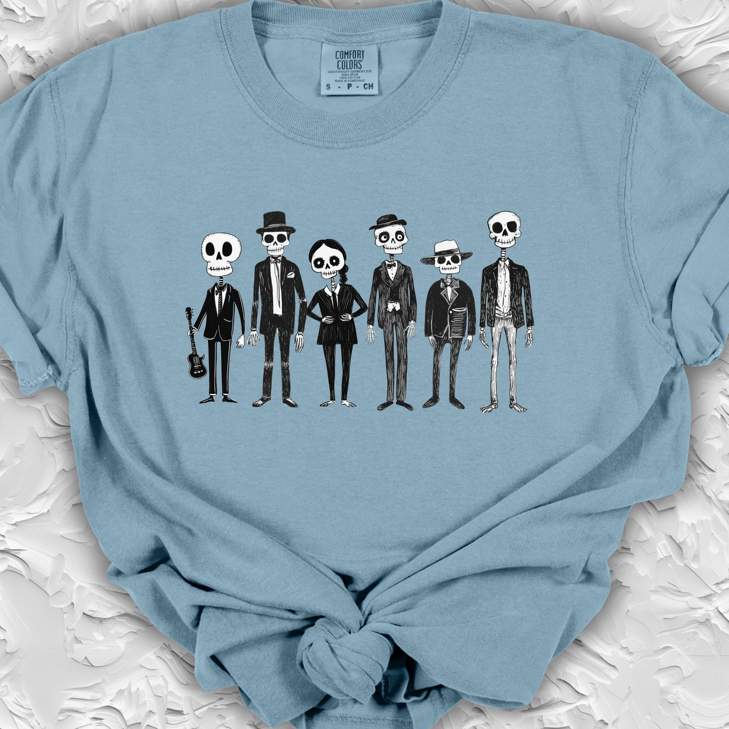 Spooky Skeleton Family TShirt - Comfort Colors Unisex Crew