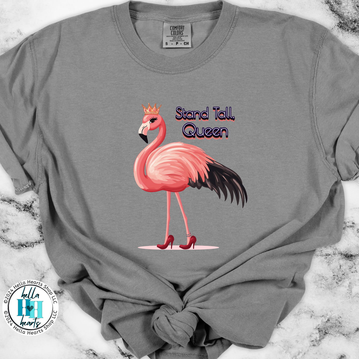 Flamingo Shirt - Stand Tall Queen - Comfort Colors Unisex Crew
