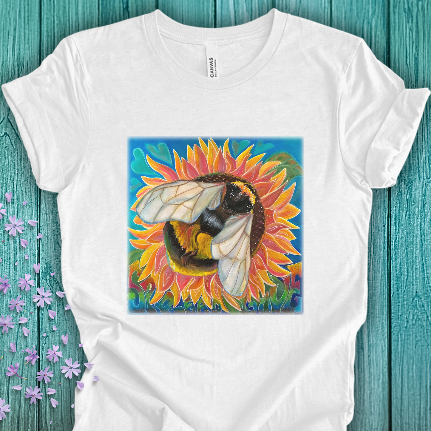 Bee Unisex TShirt - Bees Spread Love from Mama Mosaic Artworks