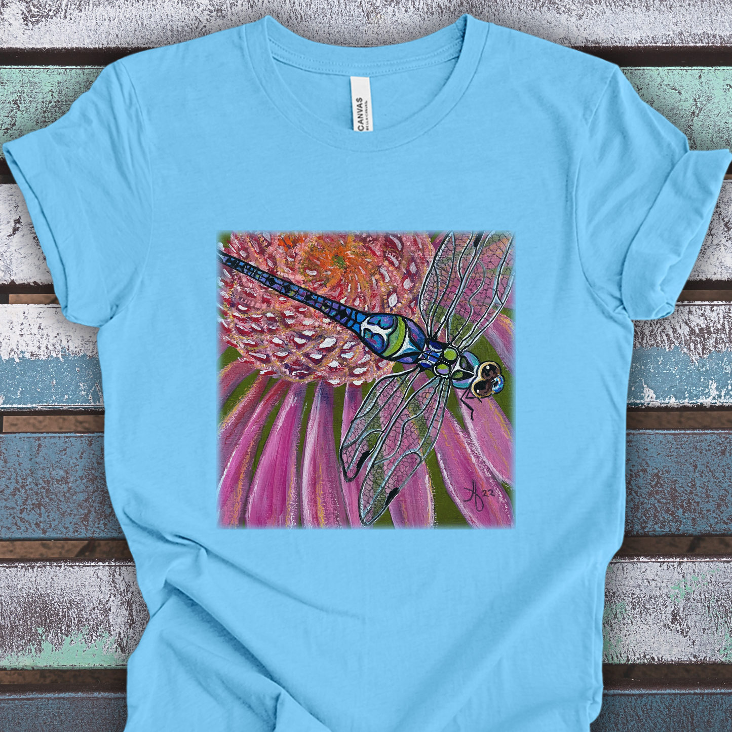 Dragonfly TShirt - Garden Jewel from Mama Mosaic Artworks - Unisex Crew