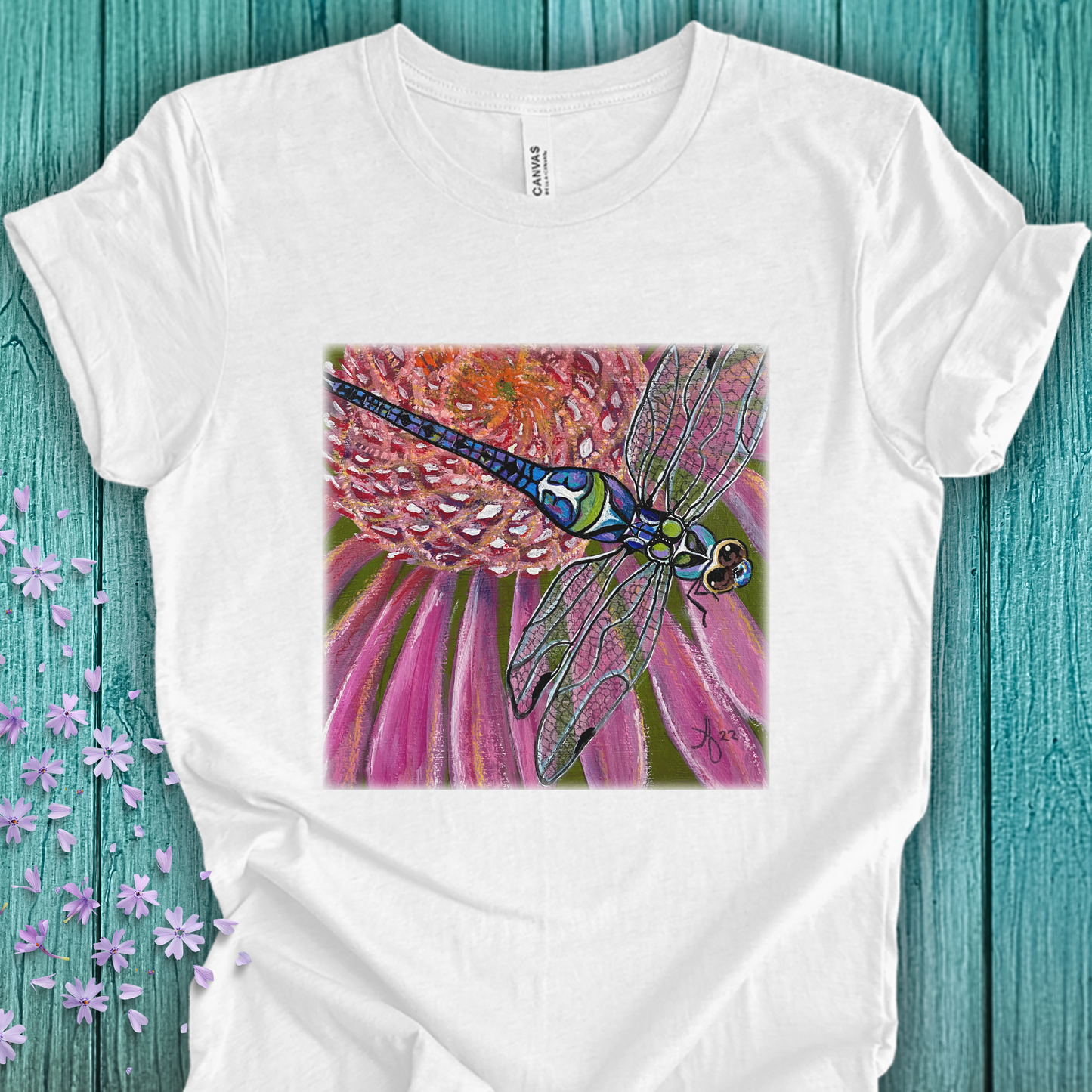 Dragonfly TShirt - Garden Jewel from Mama Mosaic Artworks - Unisex Crew