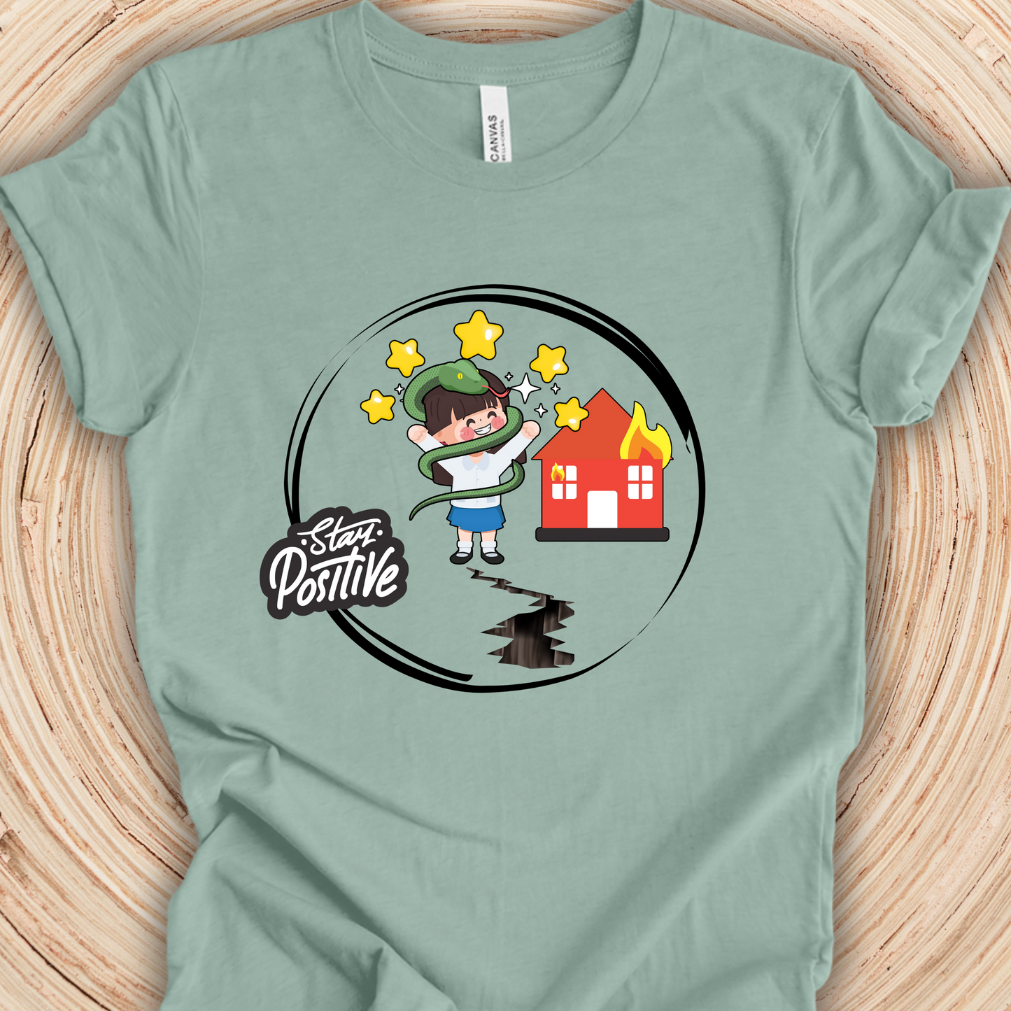 Unhinged Girl Stay Positive Shirt - Unisex Crew