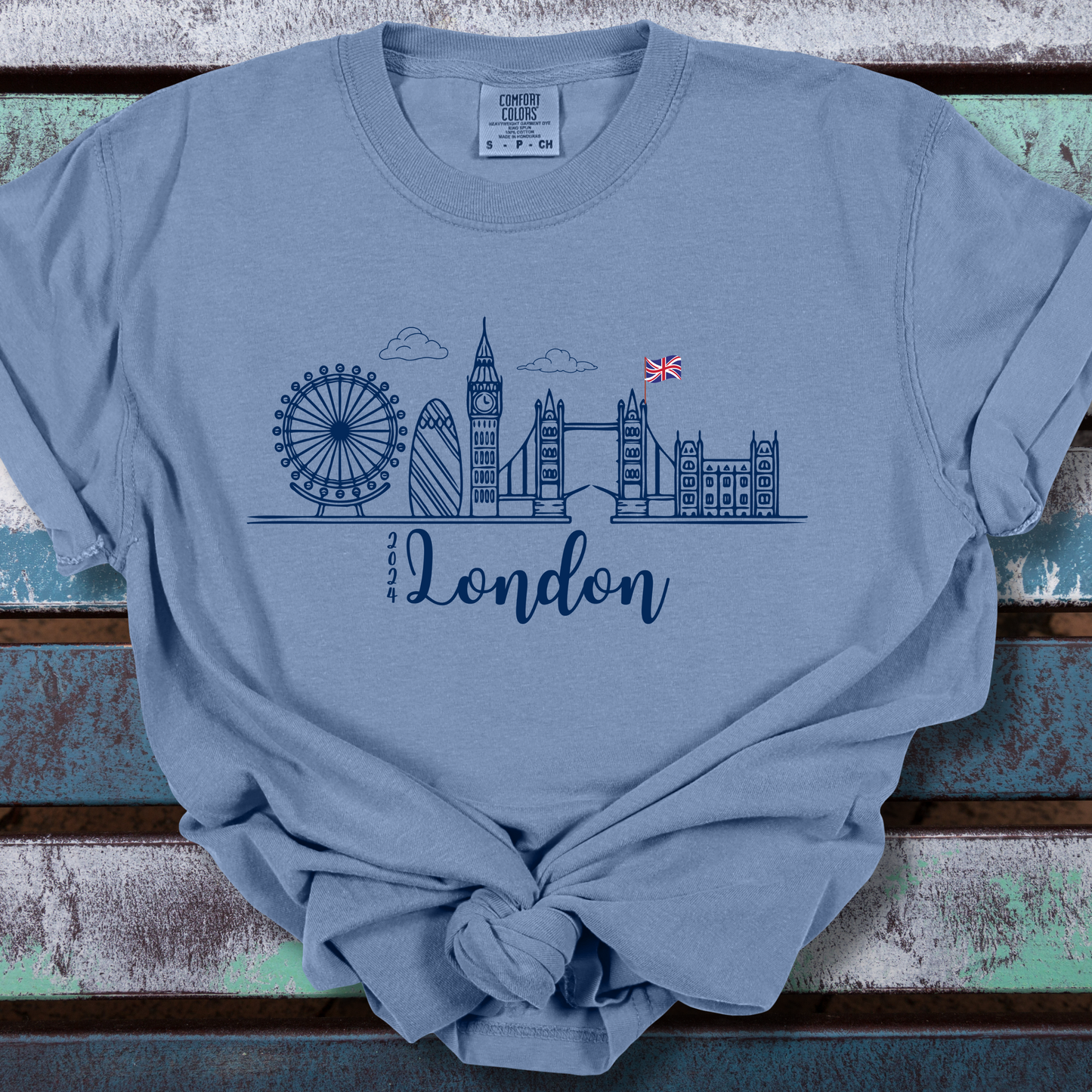London Cityscape 2024 Trip Comfort Colors Unisex TShirt