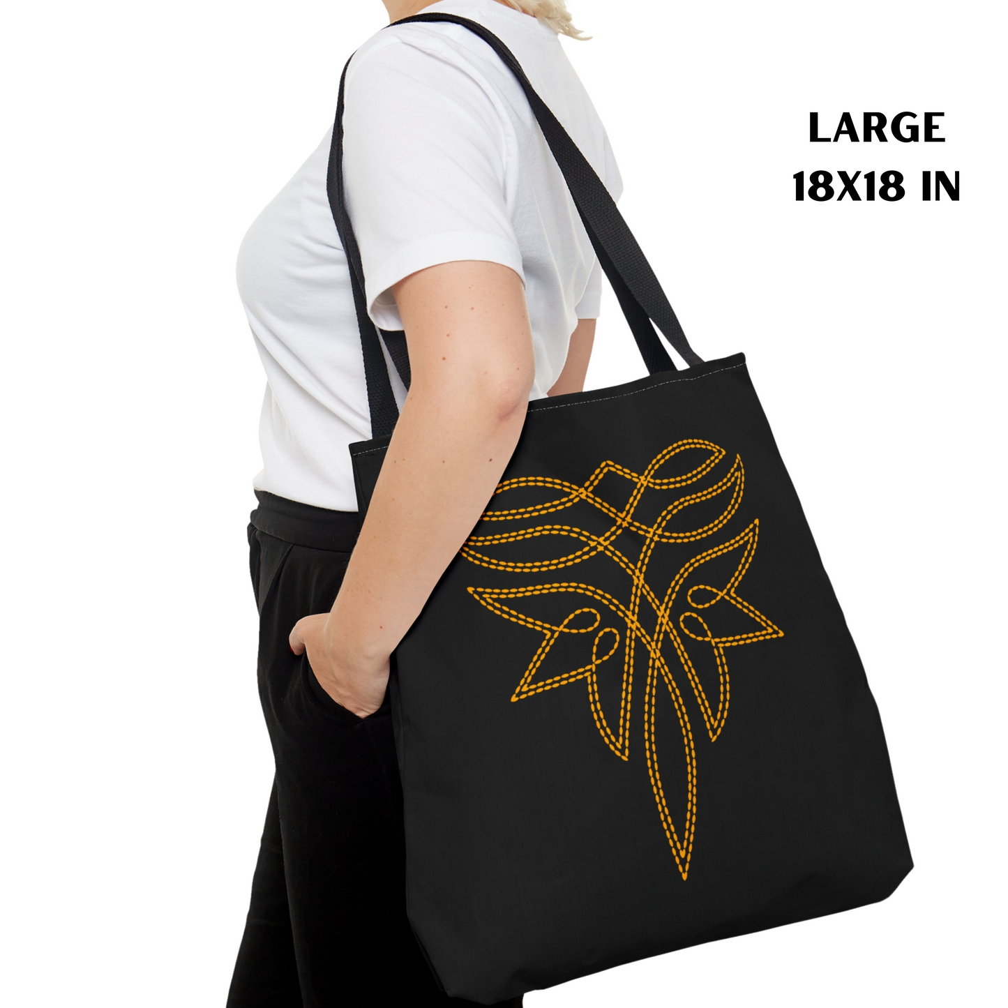 Boot Stitch Tote Bag - Water Resistant Tote - 3 Sizes