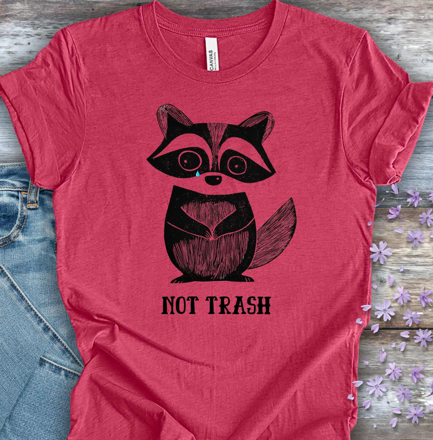 Feral Raccoon Shirt - Funny Not Trash - Unisex Crew
