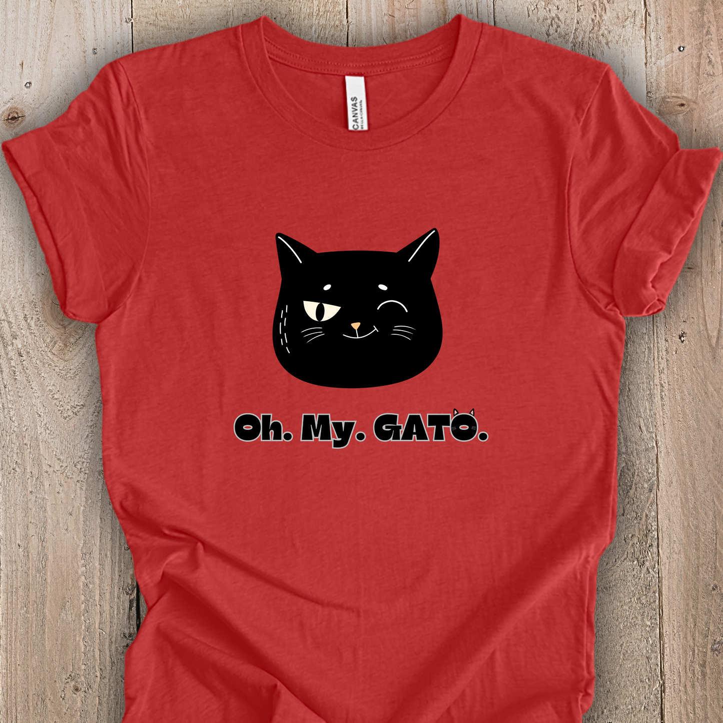 Black Cat TShirt - Oh My Gato Unisex Crew