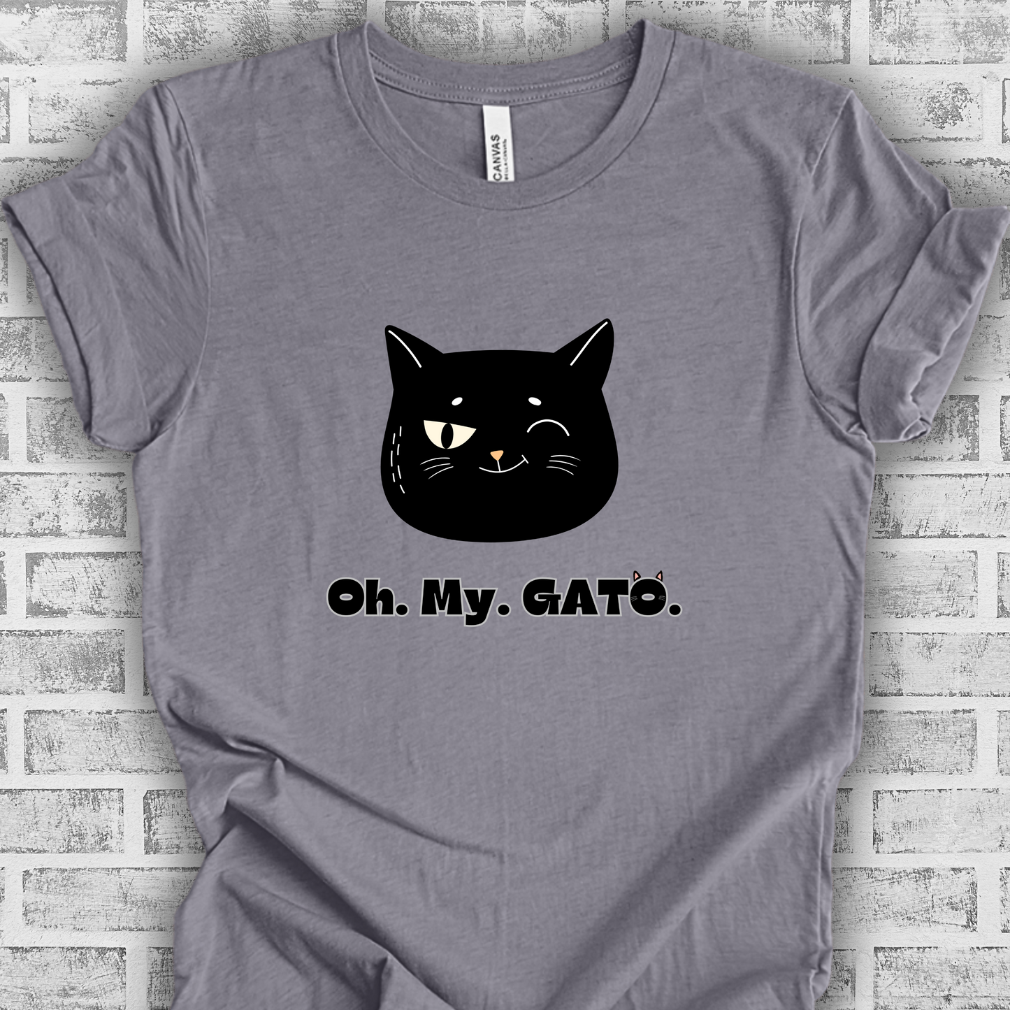 Black Cat TShirt - Oh My Gato Unisex Crew