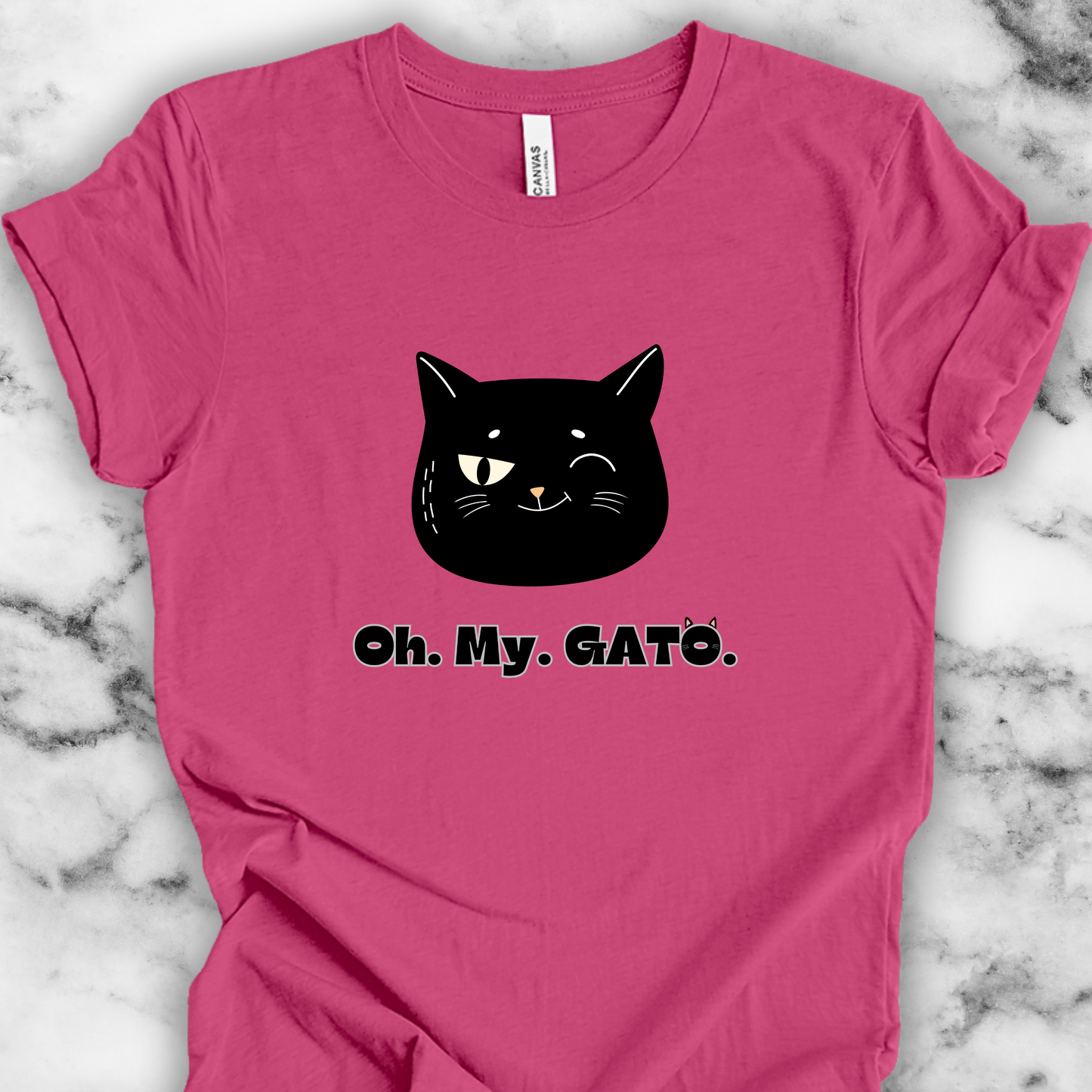 Black Cat TShirt - Oh My Gato Unisex Crew