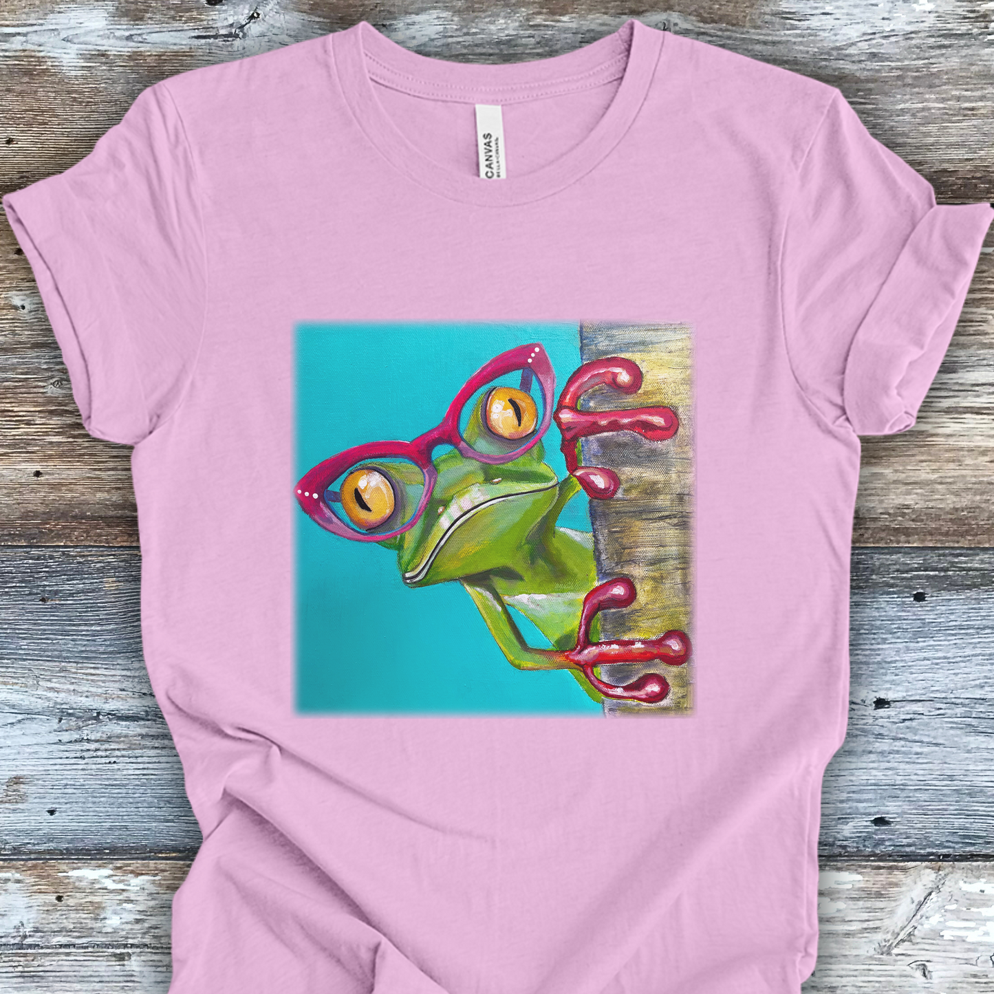 Frog Unisex TShirt - Read More Optical Frog from Mama Mosaic Artworks