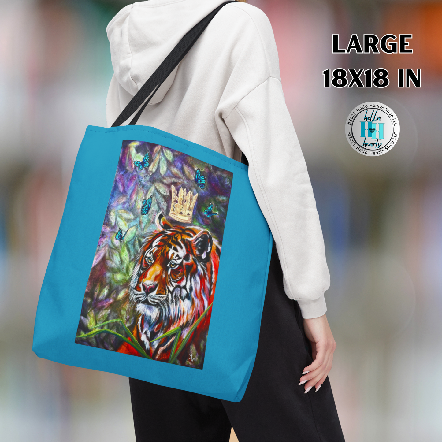 Mastery of Thought Tiger Tote Bag from Mama Mosaic Artworks