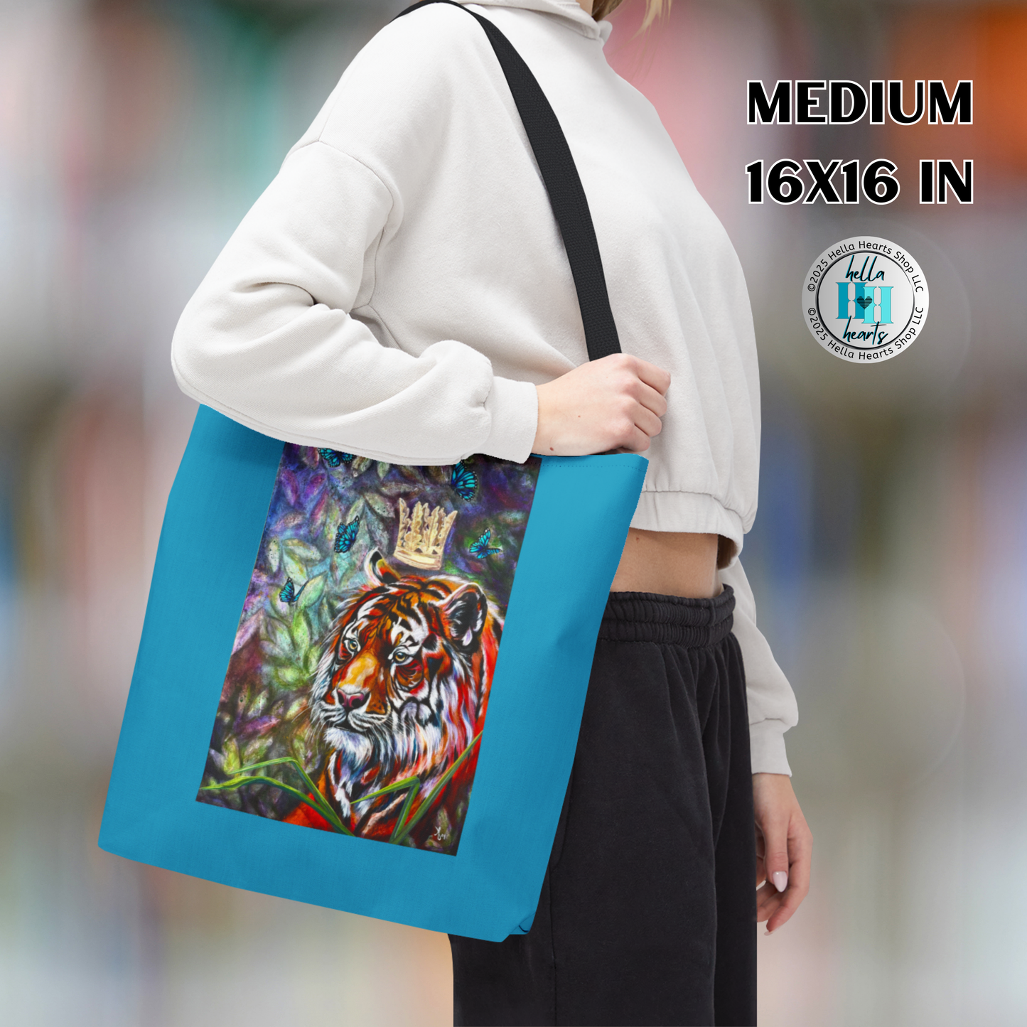 Mastery of Thought Tiger Tote Bag from Mama Mosaic Artworks