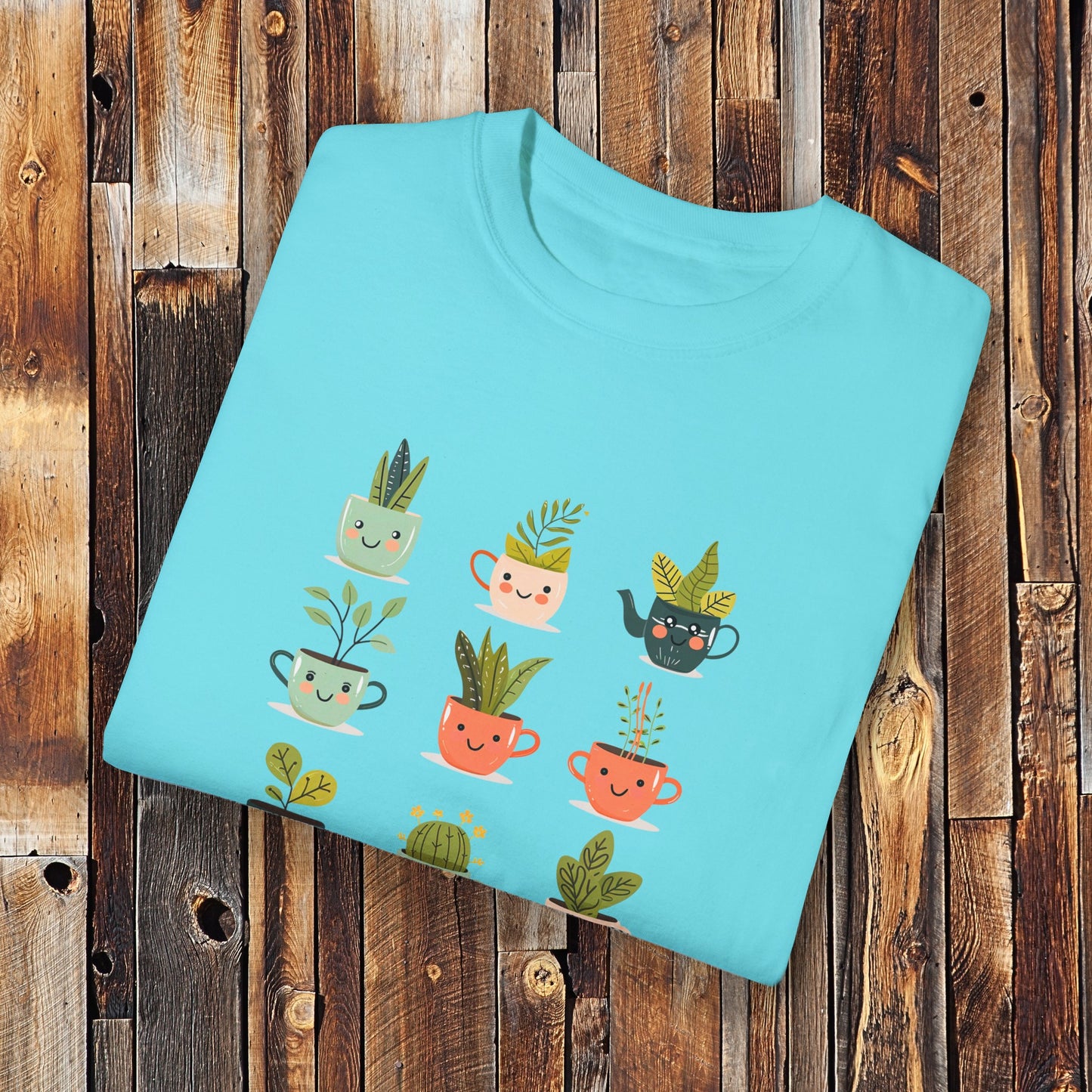 Kawaii Plants in Cups Comfort Colors Unisex TShirt