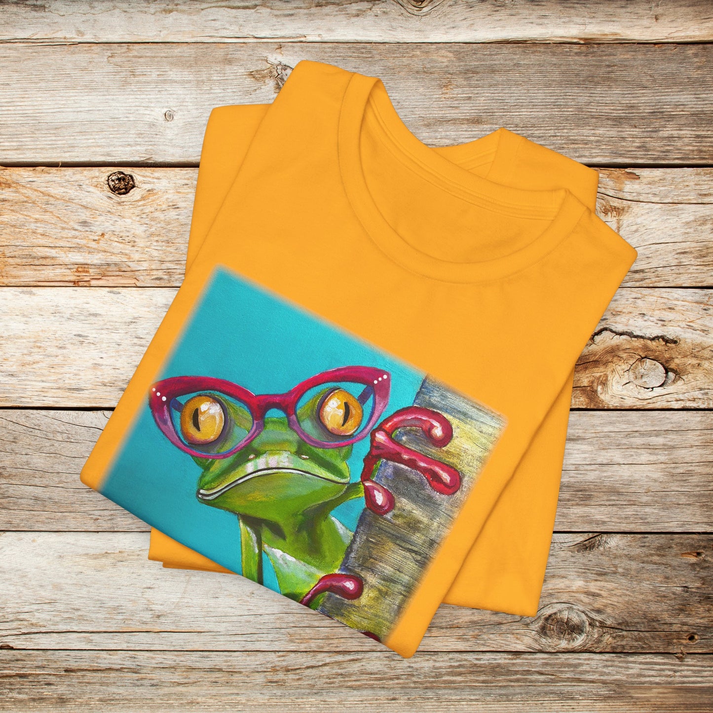 Frog Unisex TShirt - Read More Optical Frog from Mama Mosaic Artworks