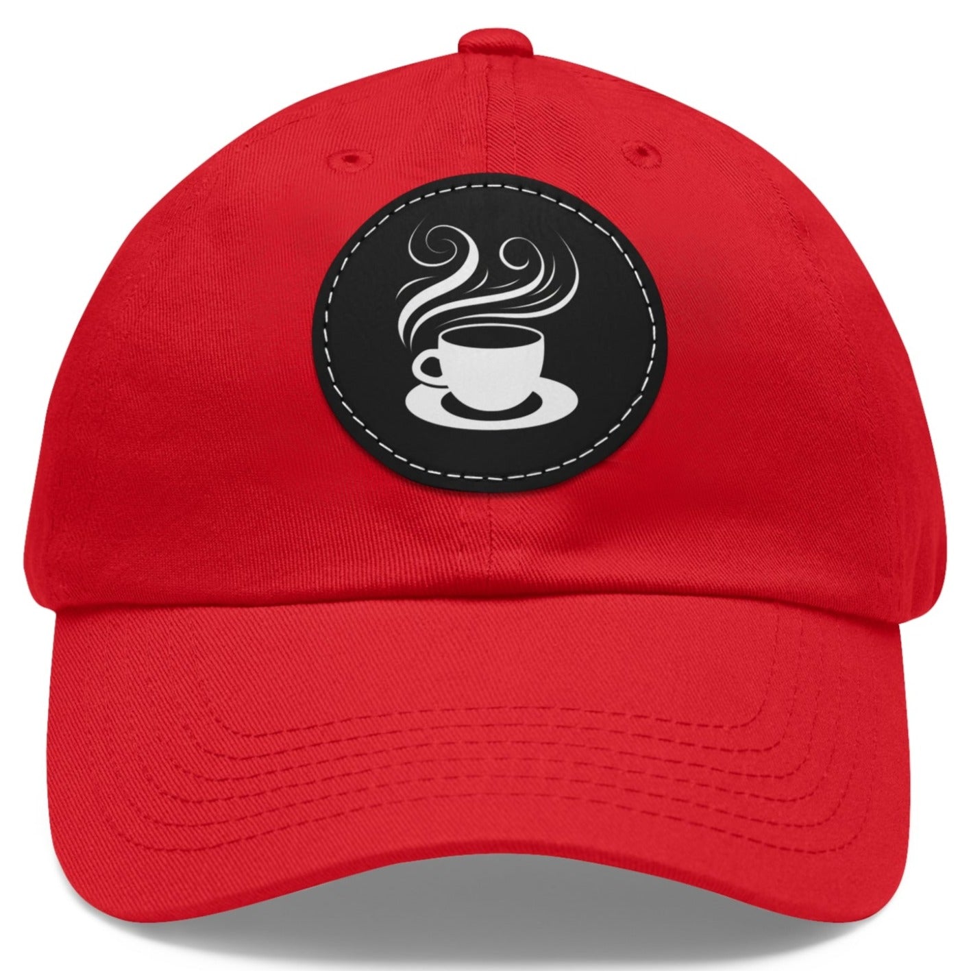 Coffee Cup Lino Style Adjustable Dad Hat