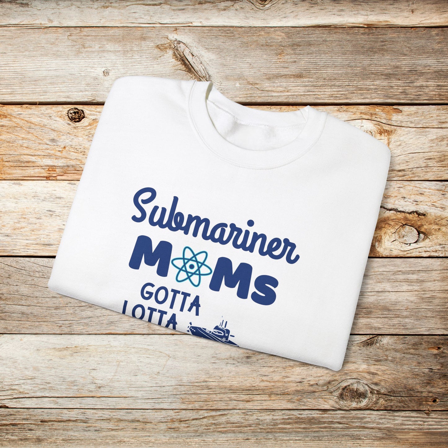 Submariner Moms Gotta Lotta Depth Unisex Crewneck Sweatshirt - Inclusive Sizes S to 5XL