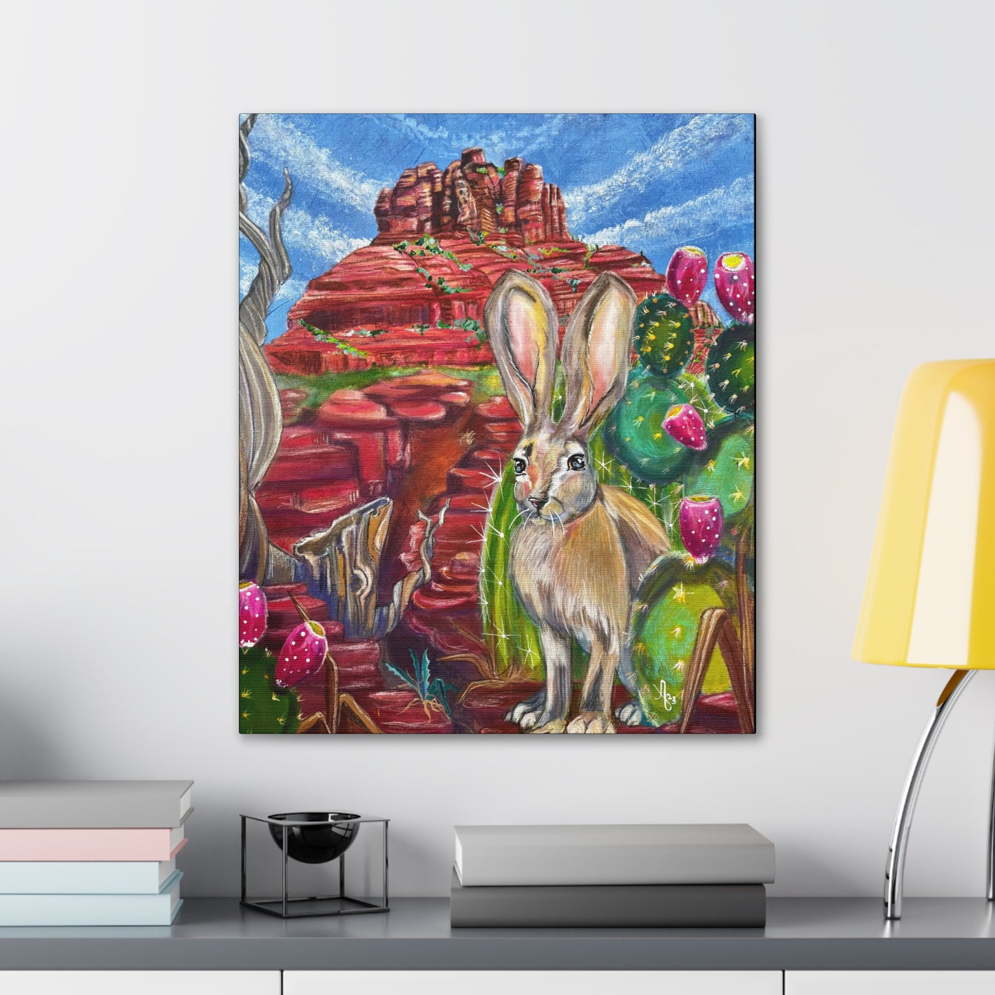 Fine Art Canvas - Hare at Bell Rock from Mama Mosaic Artworks