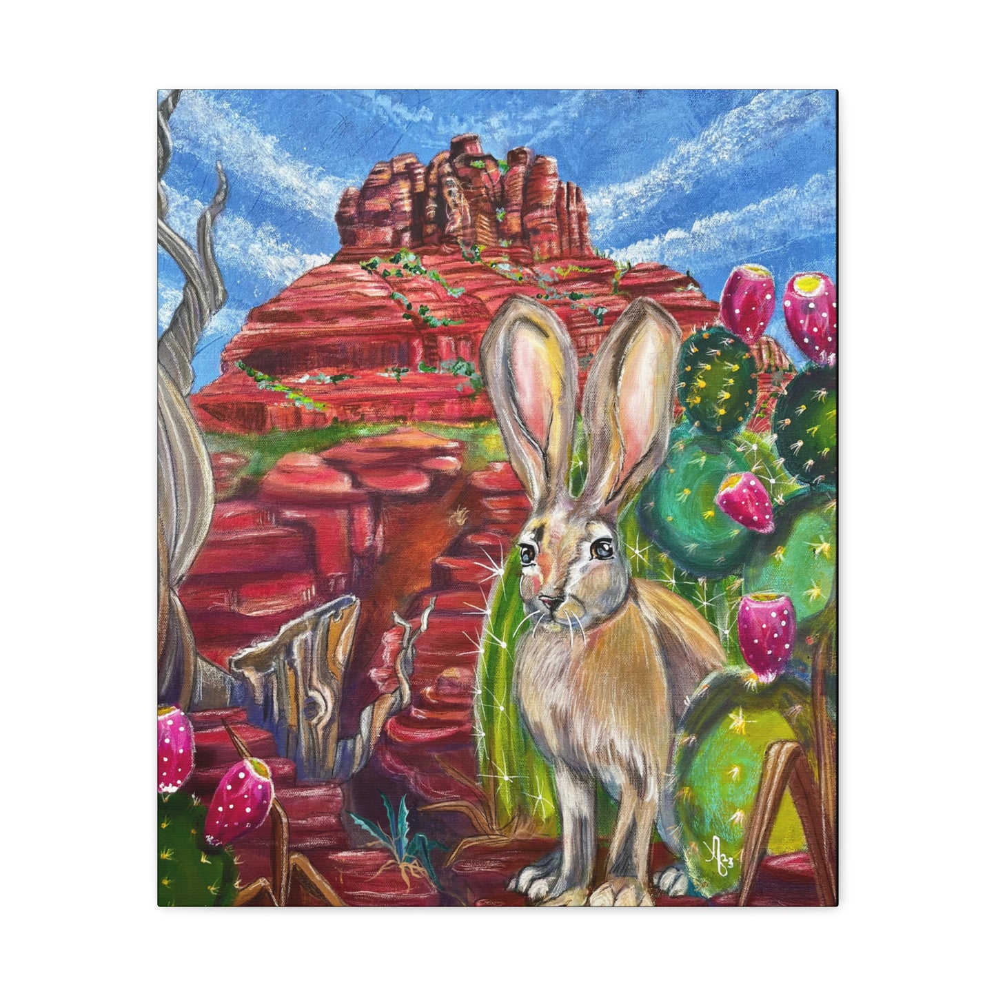 Fine Art Canvas - Hare at Bell Rock from Mama Mosaic Artworks