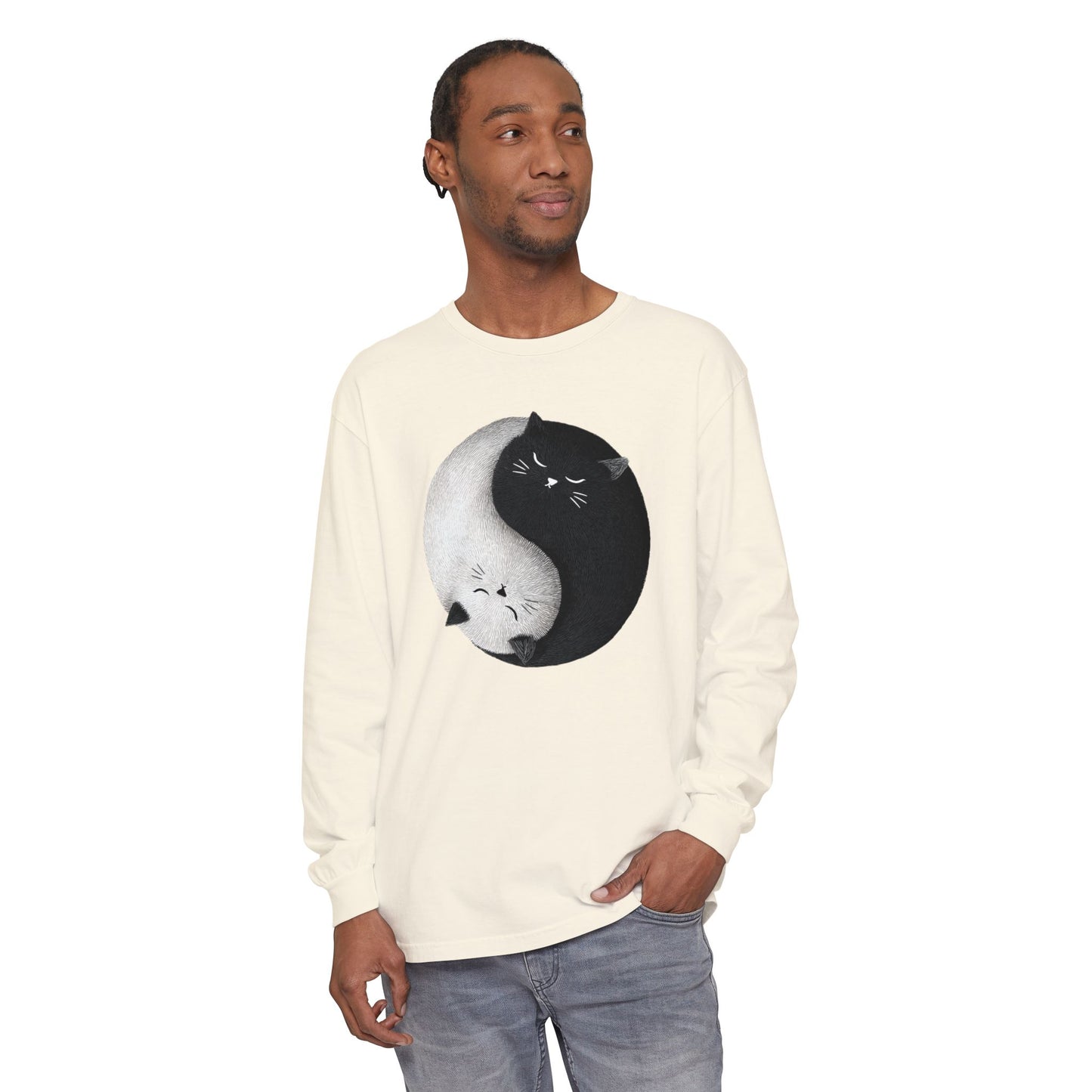 CC 6014 Yin and Yang Shirt: Black and White Cats DONT PUBLISH