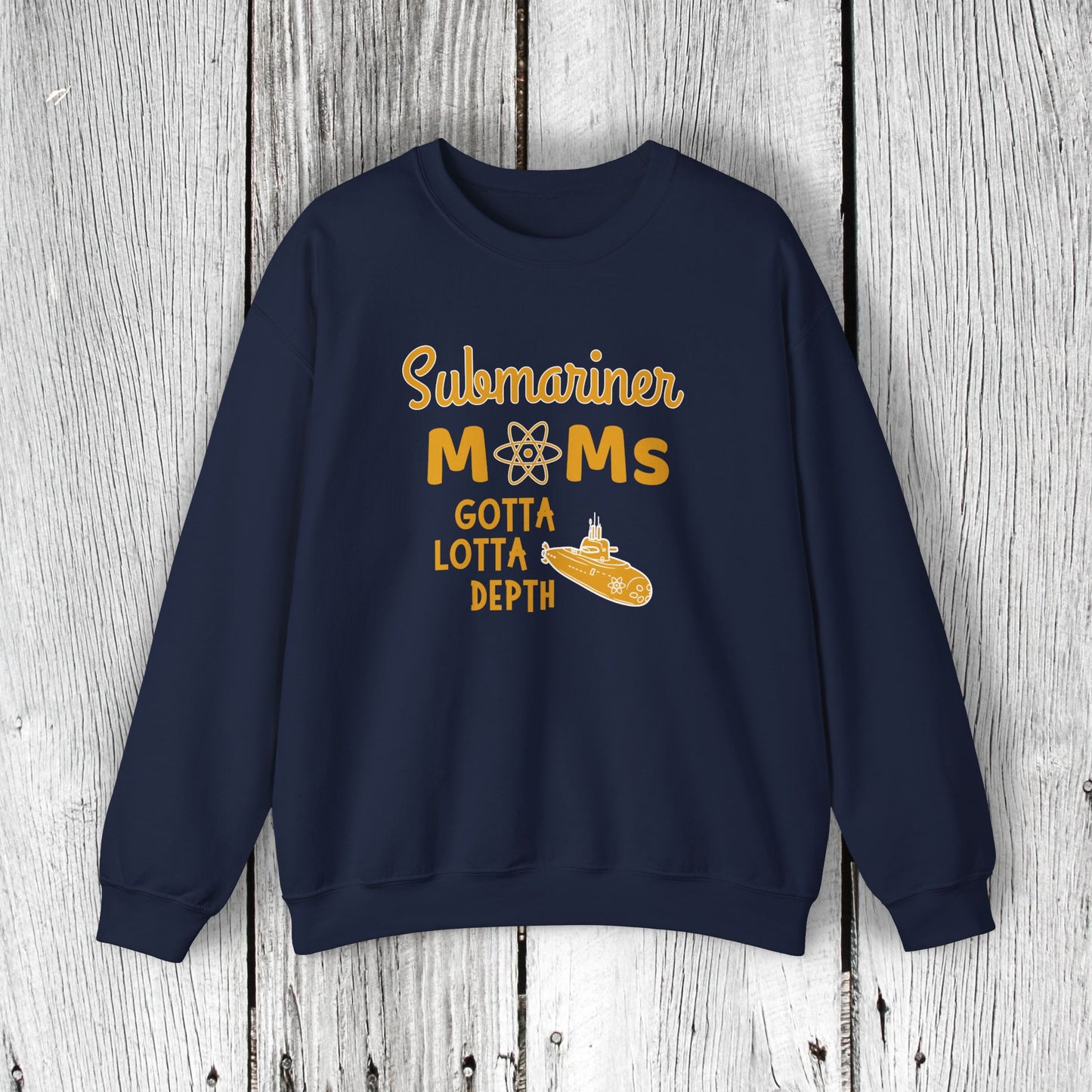 Submariner Moms Gotta Lotta Depth Unisex Crewneck Sweatshirt - Inclusive Sizes S to 5XL