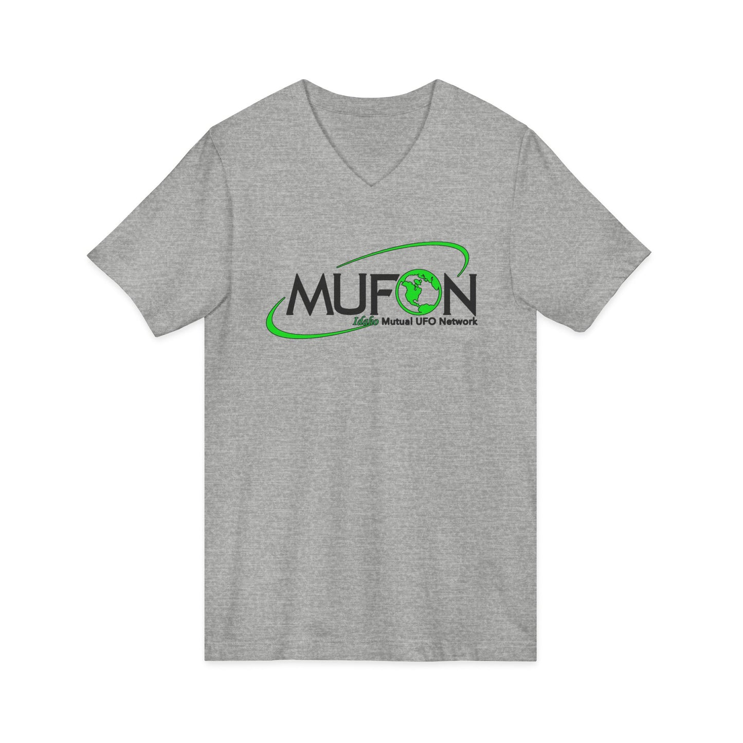 MUFON Idaho Logo Front Only, V-Neck Tee