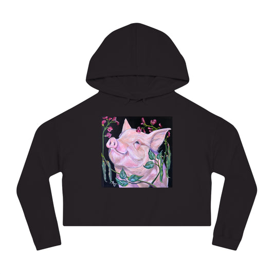 Pork in Beans -  Women’s Cropped Hooded Sweatshirt