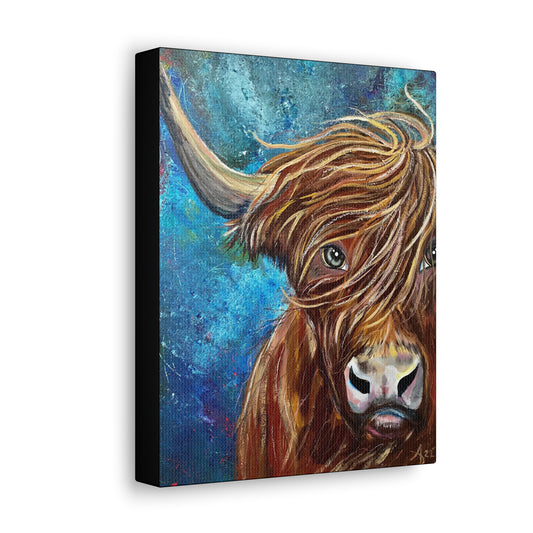 Fine Art Canvas - Highland Bull I Won't Back Down from Mama Mosaic Artworks